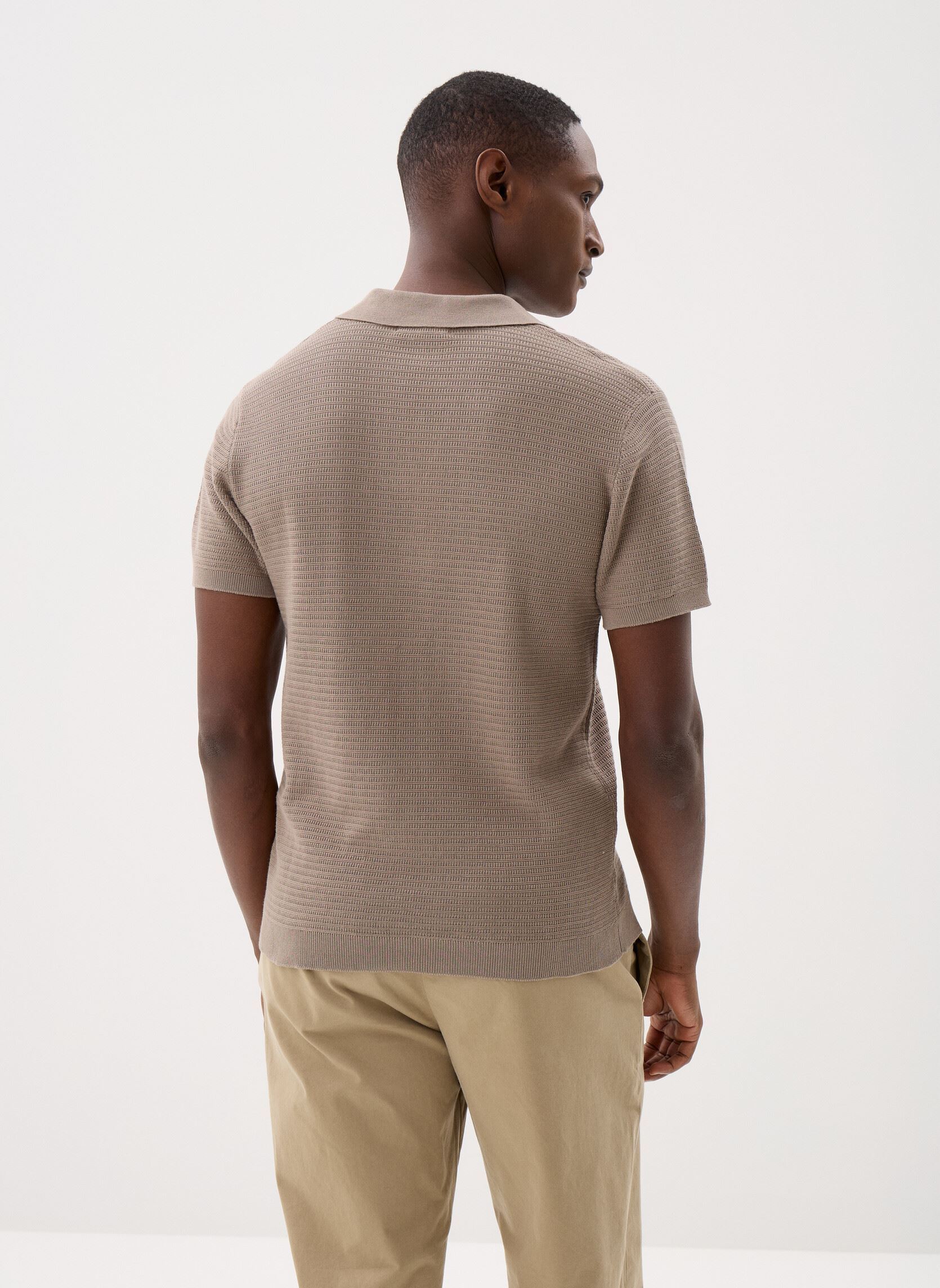 Korte mouwen polo's TONY polo heren bruin Marvin&Co Korte mouwen polo's TONY polo heren bruin Fungi