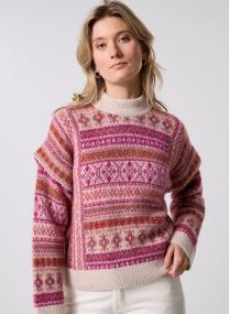 Pulls Coco femme rose Des Petits Hauts Pulls Coco femme rose Jacquard Loup