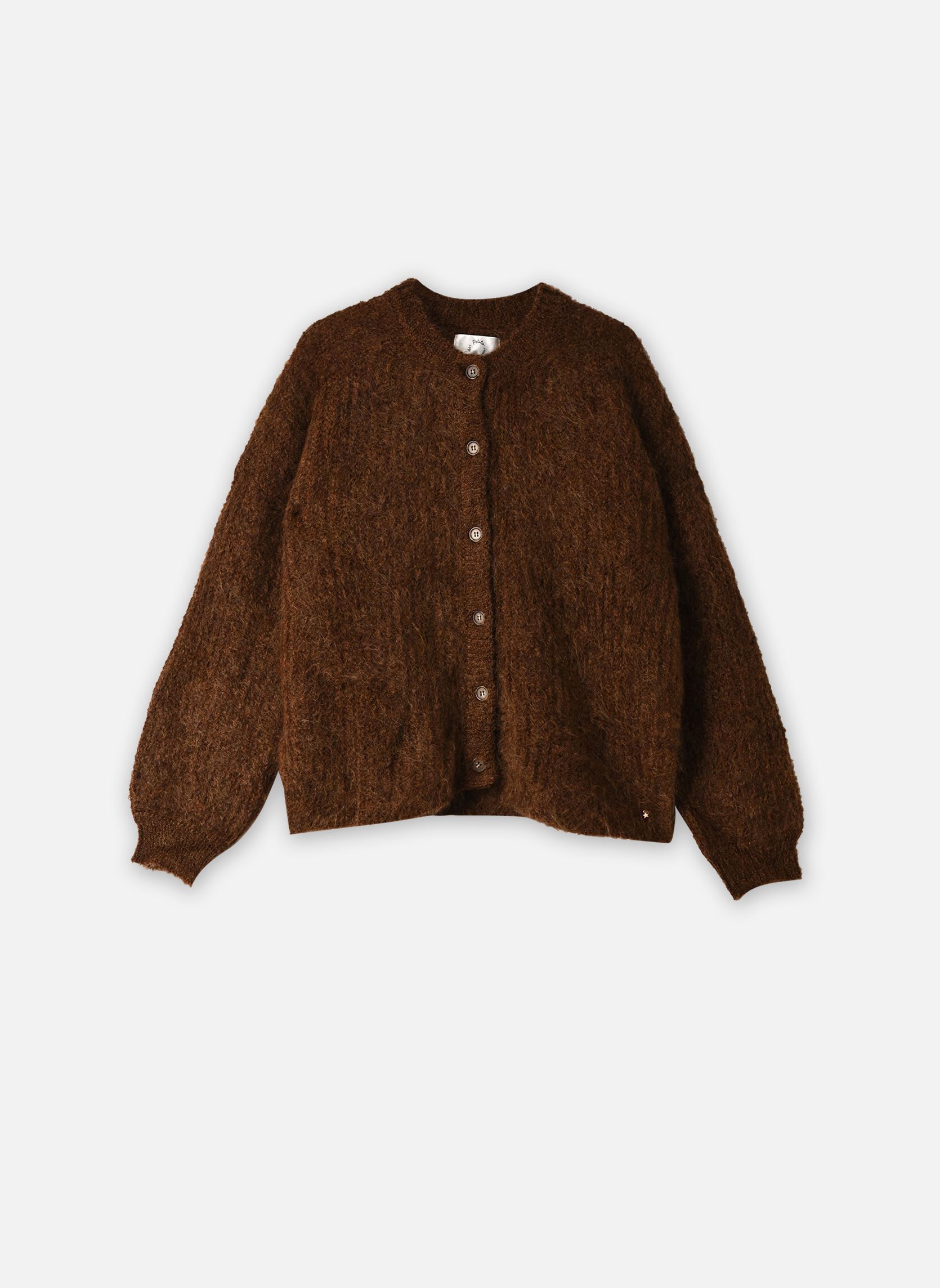 Gilets Alma femme marron Des Petits Hauts Gilets Alma femme marron COGNAC CHINE