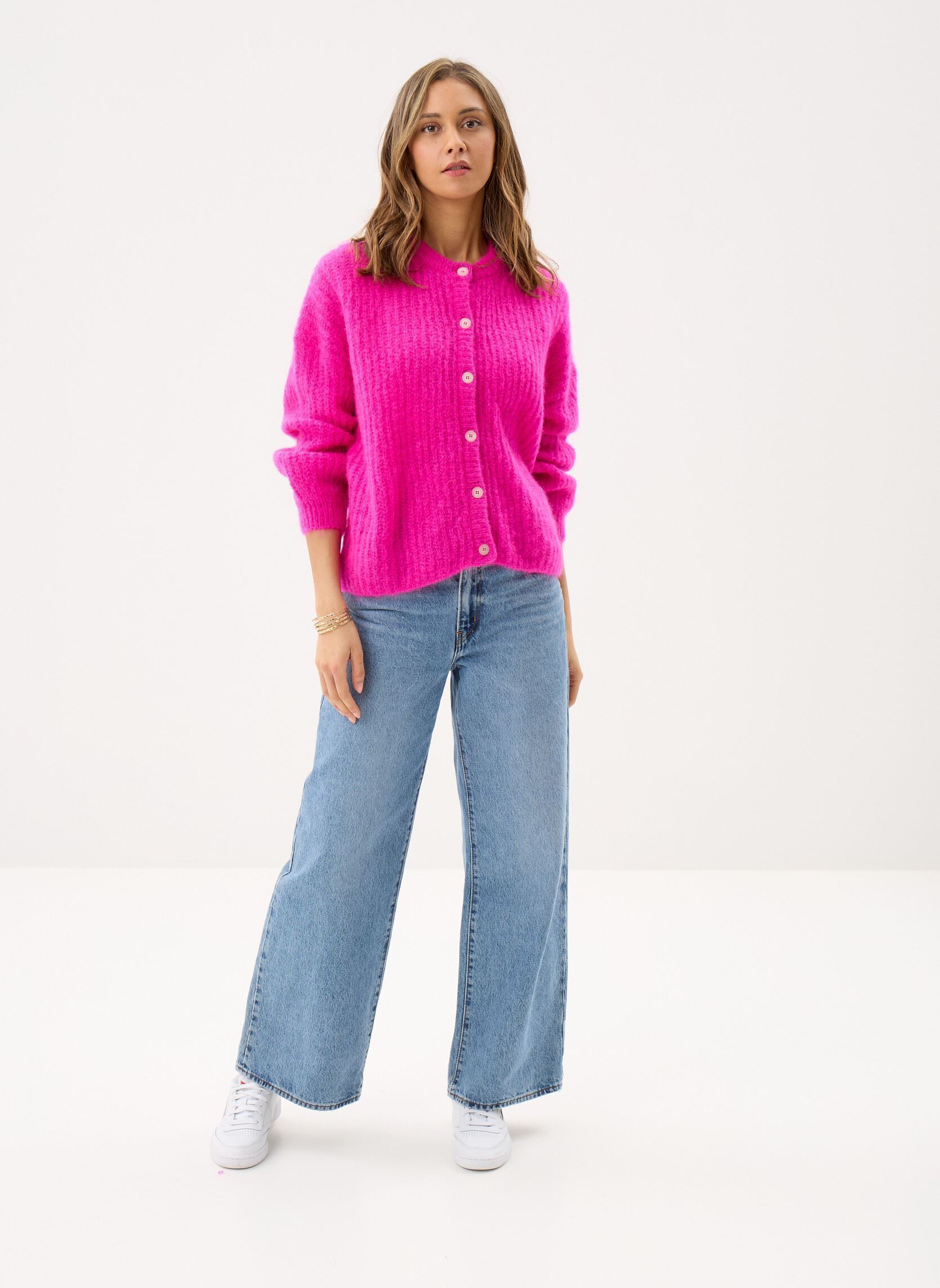 Vesten Alma dames roze Des Petits Hauts Vesten Alma dames roze Fuchsia