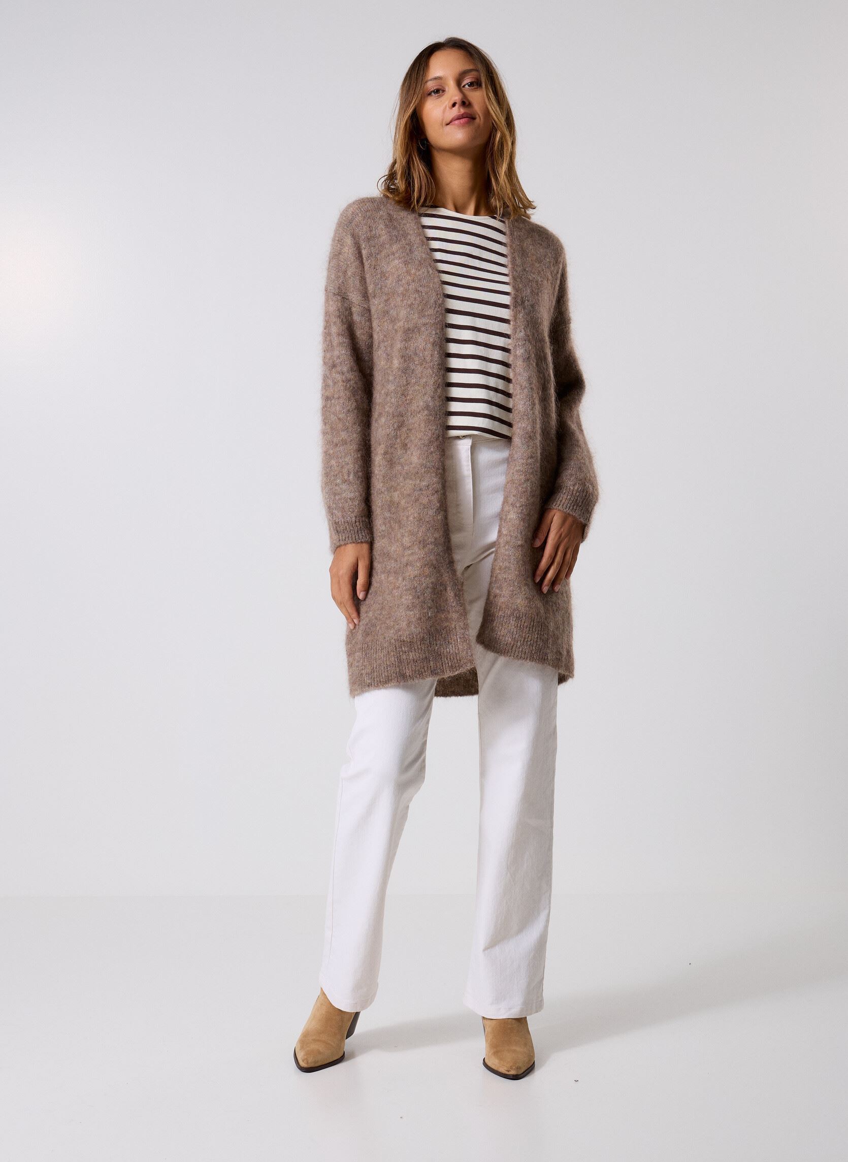 Vesten Alfa dames beige Des Petits Hauts Vesten Alfa dames beige LOUP
