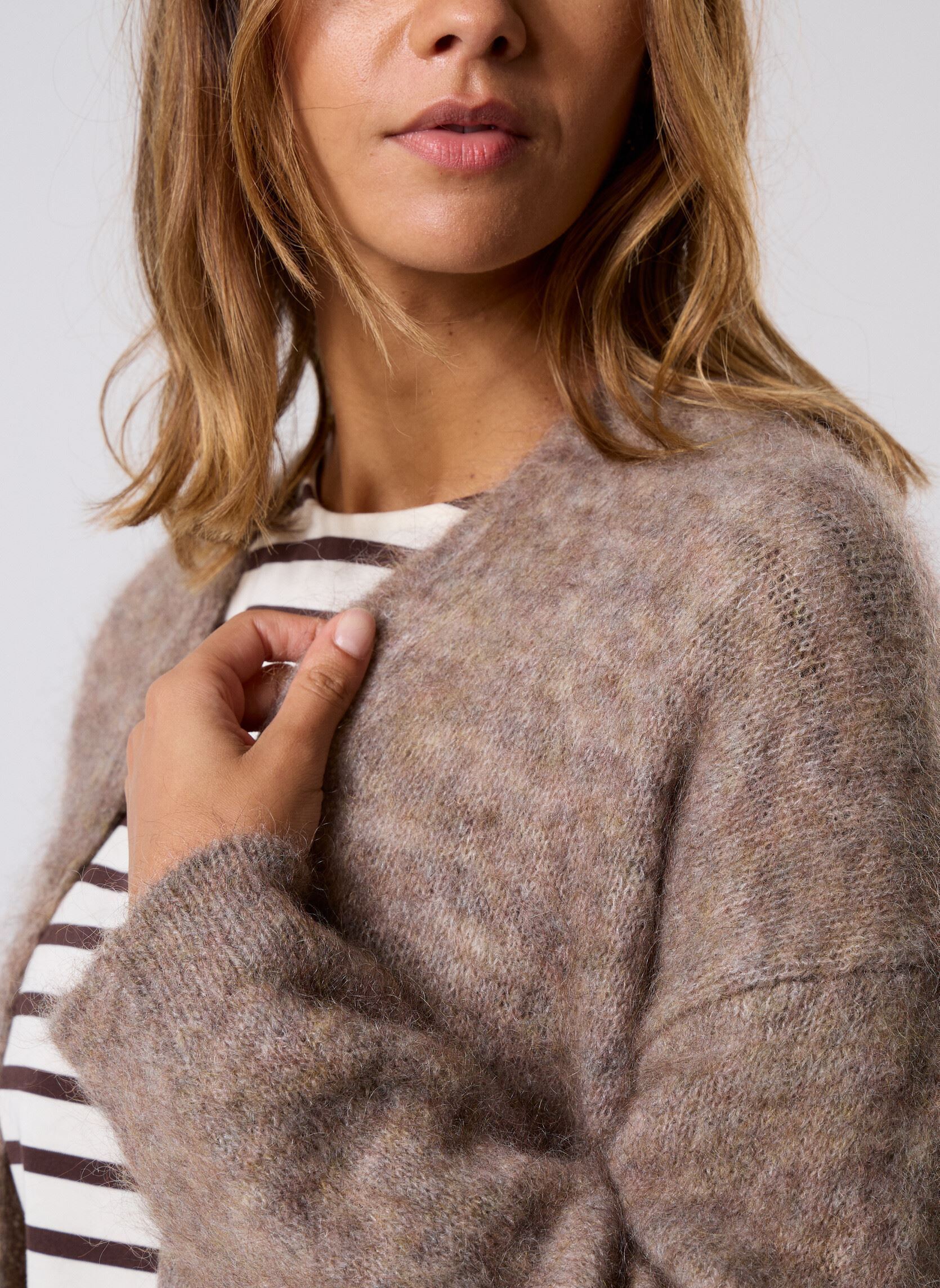 Vesten Alfa dames beige Des Petits Hauts Vesten Alfa dames beige LOUP