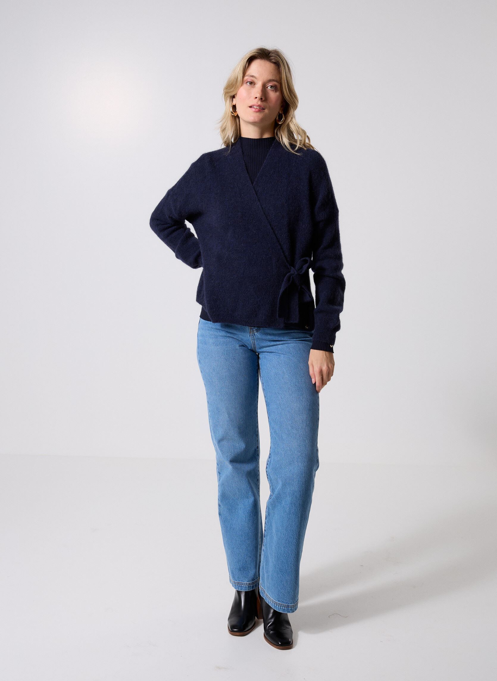 Vesten Berta dames blauw Des Petits Hauts Vesten Berta dames blauw Marine