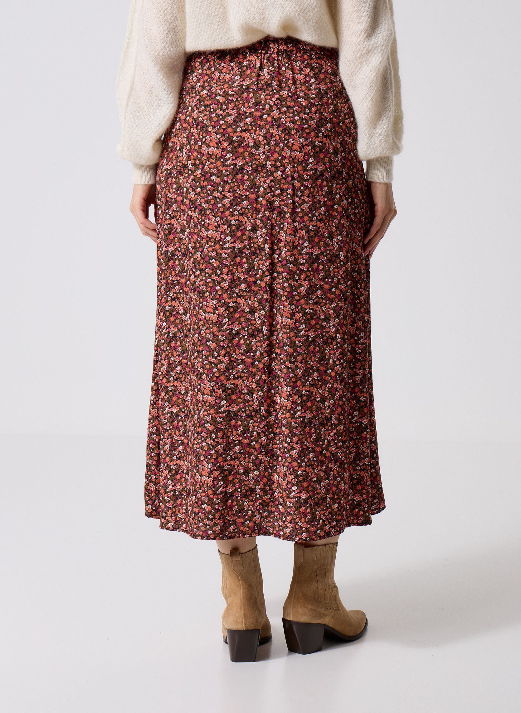 Jupes longues Elizette femme bordeaux Des Petits Hauts Jupes longues Elizette femme bordeaux AUBEPINE