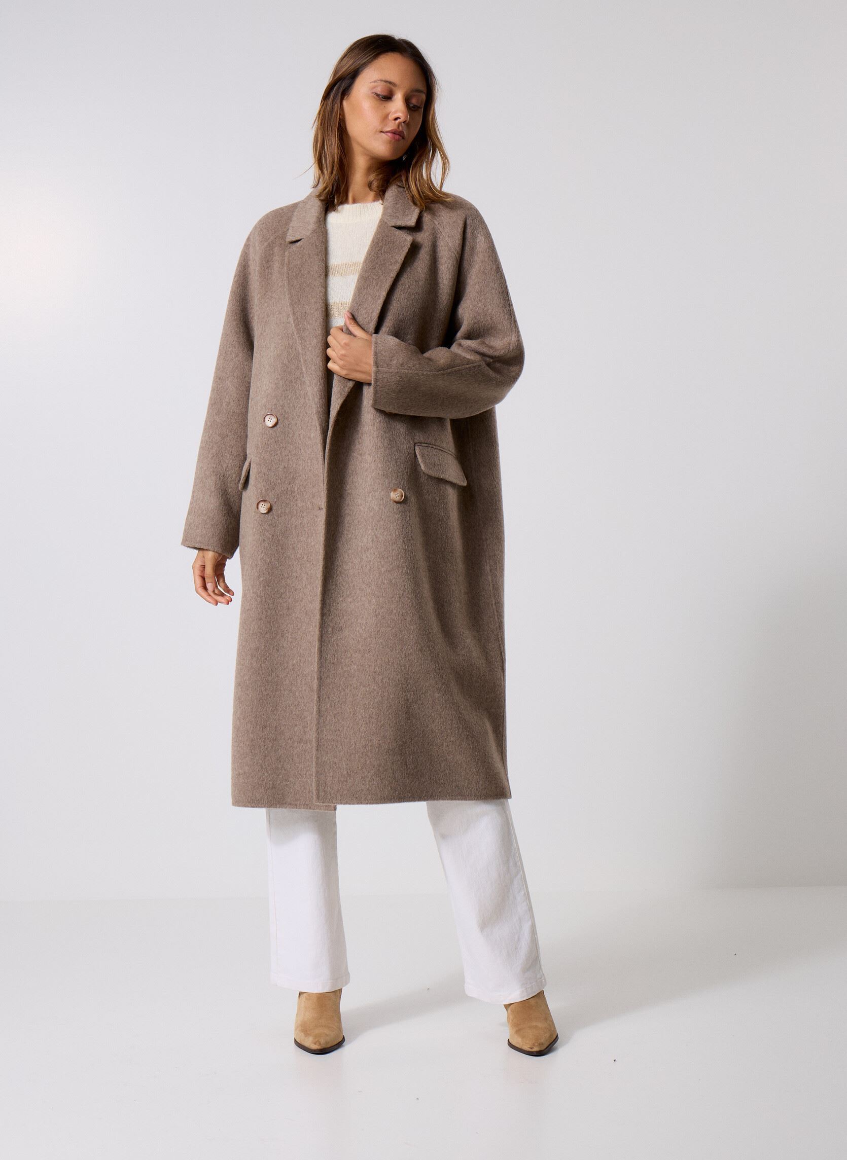 Mäntel Yama damen beige Des Petits Hauts Mäntel Yama damen beige Loup