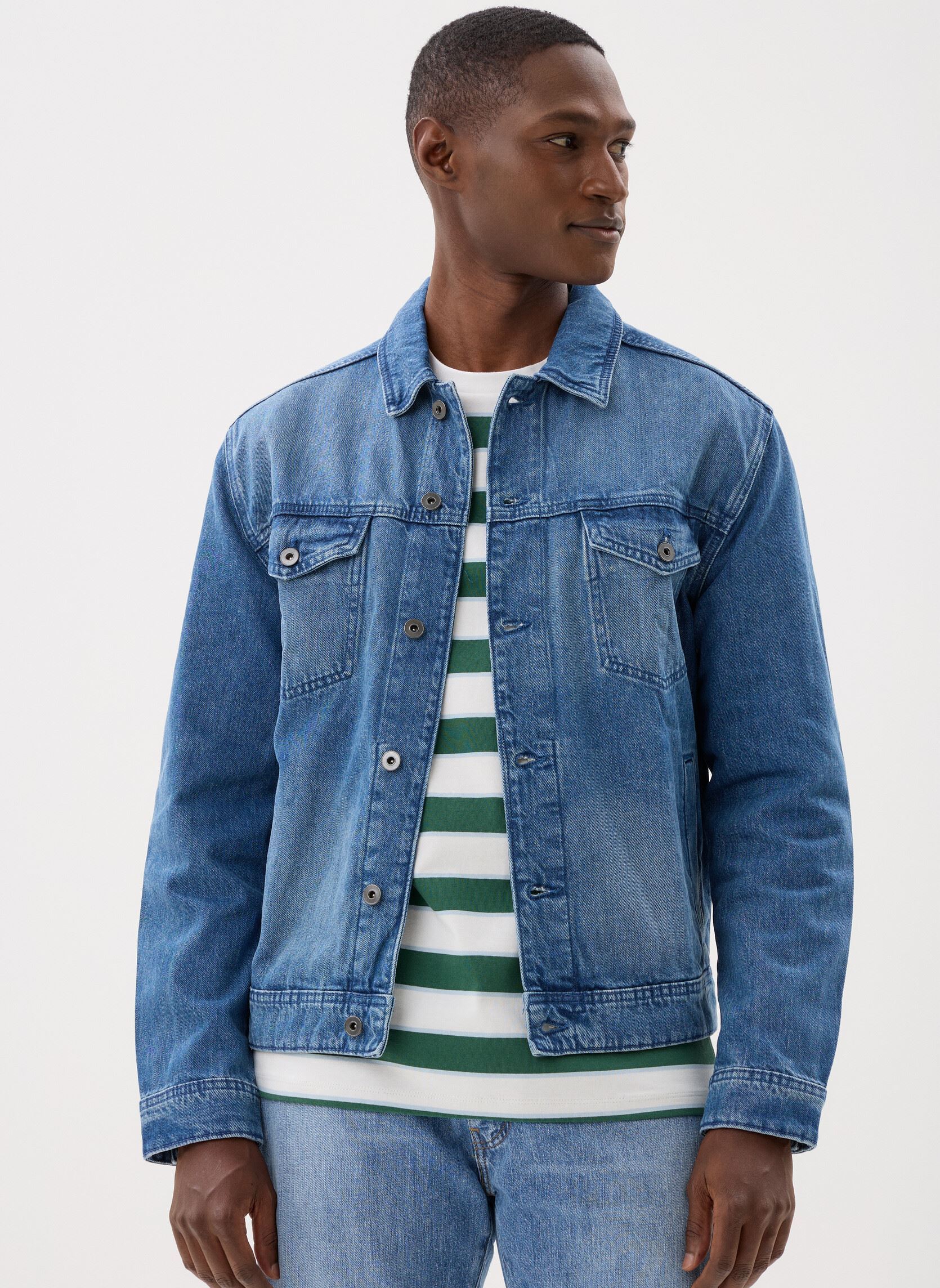 Vestes en jean VESTE-DENIM homme bleu Marvin&Co Vestes en jean VESTE-DENIM homme bleu DENIM DOUBLE STONE