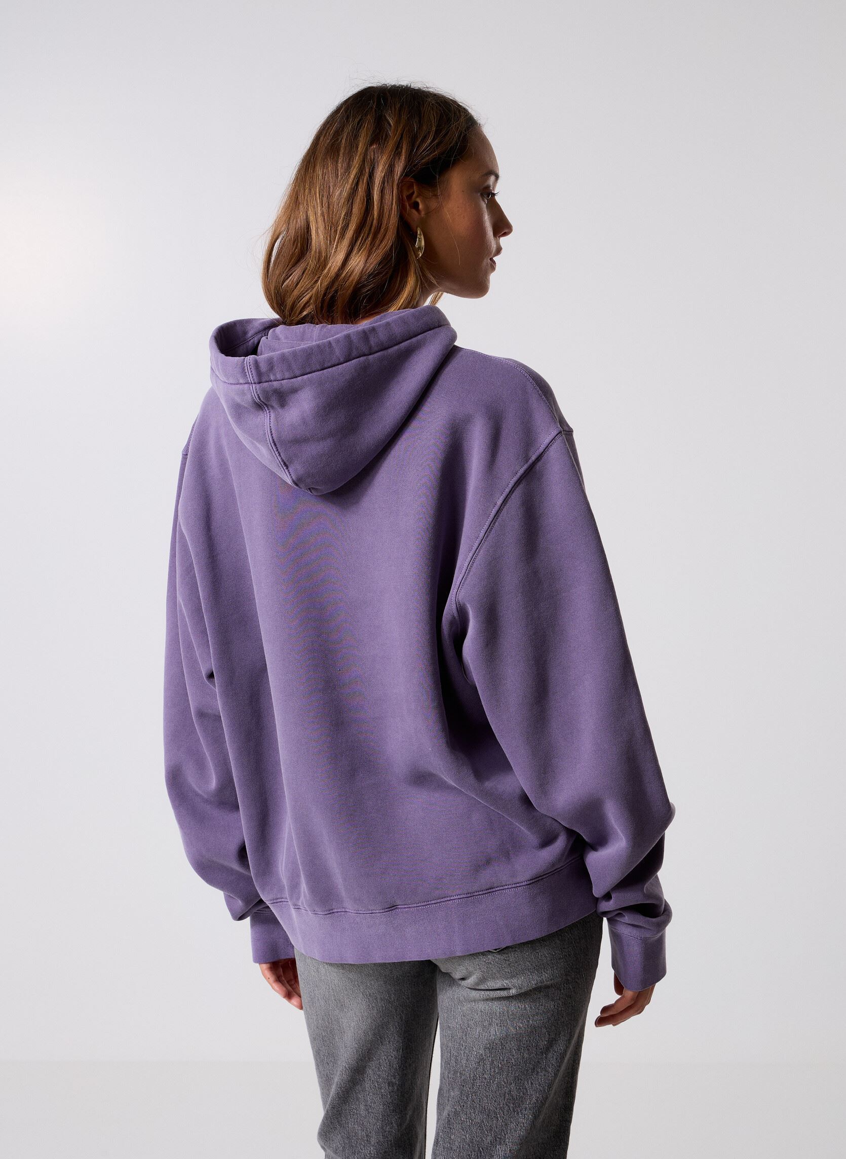 Sweats à capuche SWEATSHIRT JAGGER LETTERS femme violet Newtone Sweats à capuche SWEATSHIRT JAGGER LETTERS femme violet GRAPE
