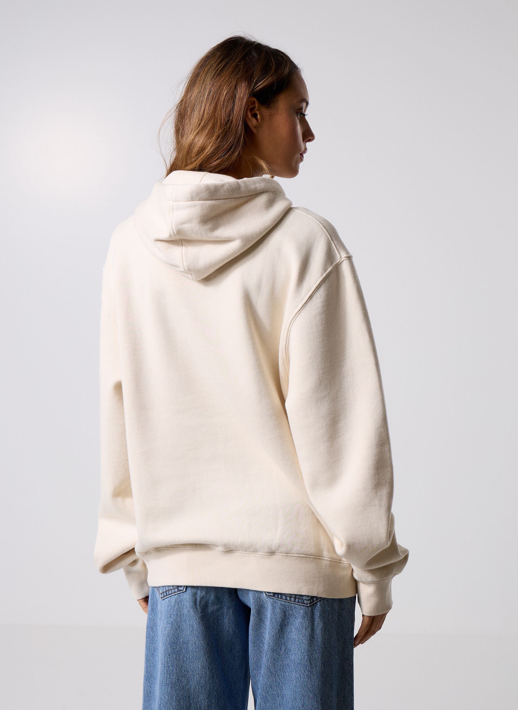 Kapuzenpullover SWEATSHIRT JAGGER LETTERS damen weiß Newtone Kapuzenpullover SWEATSHIRT JAGGER LETTERS damen weiß NATURAL