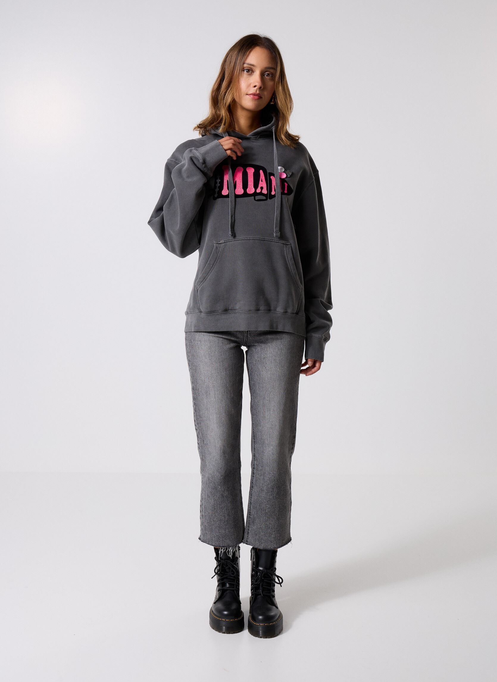 Sweats à capuche SWEATSHIRT JAGGER PRENNANT femme gris Newtone Sweats à capuche SWEATSHIRT JAGGER PRENNANT femme gris PEPPER