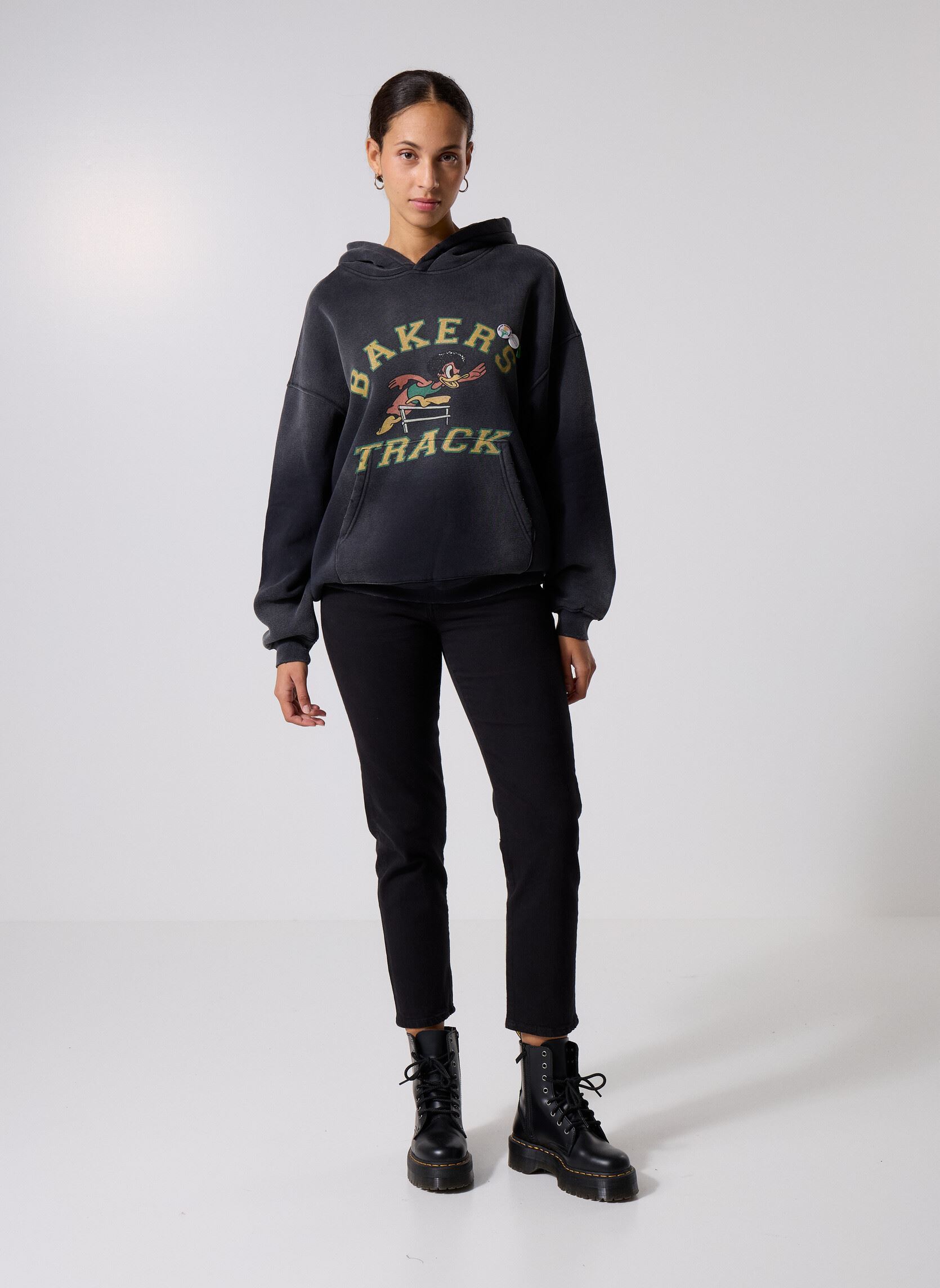 Kapuzenpullover SWEATSHIRT SKYLER BAKERS damen schwarz Newtone Kapuzenpullover SWEATSHIRT SKYLER BAKERS damen schwarz VINTAGEBLACK