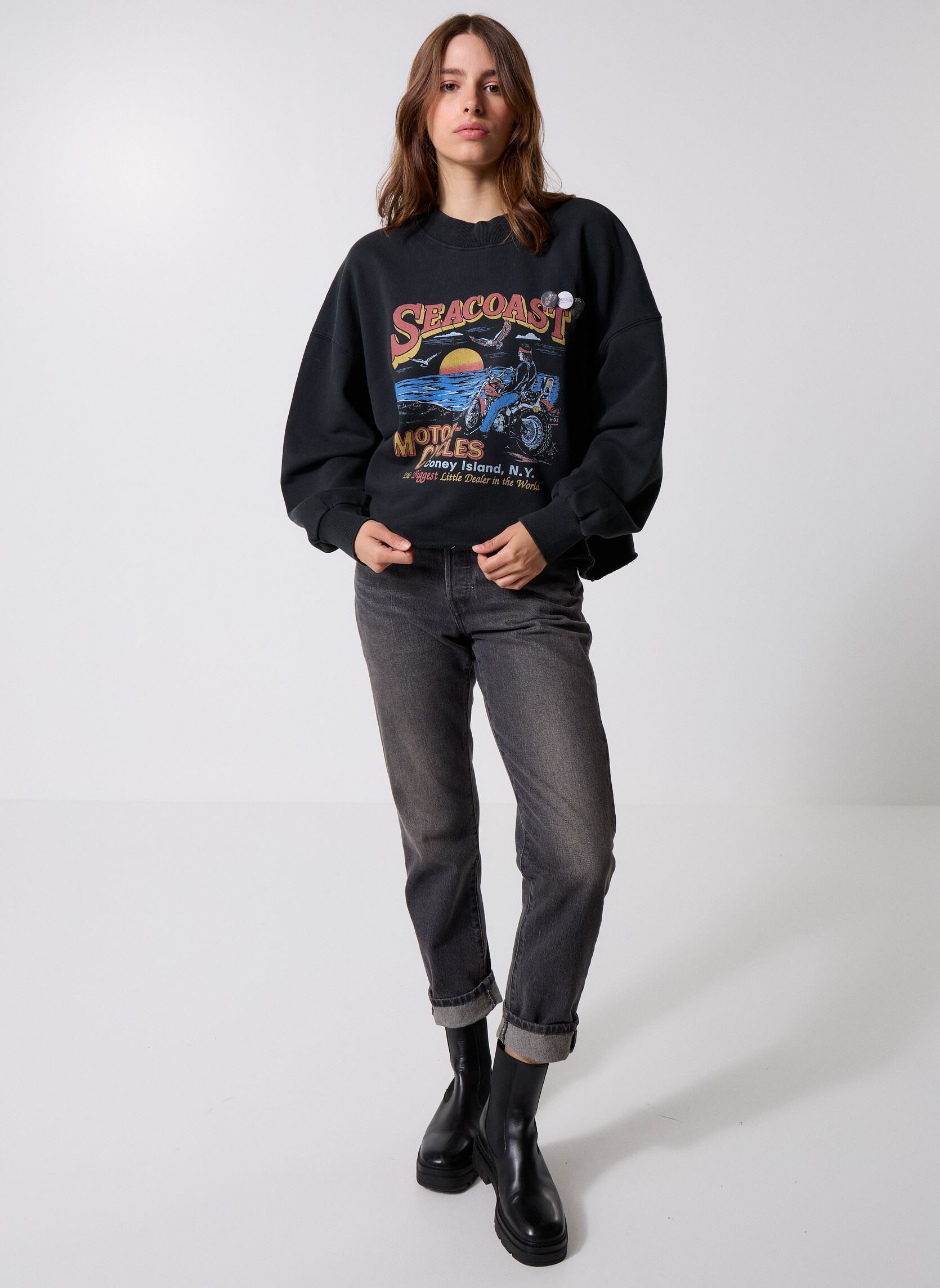 Sweatshirts SWEATSHIRT PORTER SEACOAST femme noir Newtone Sweatshirts SWEATSHIRT PORTER SEACOAST femme noir NIGHT