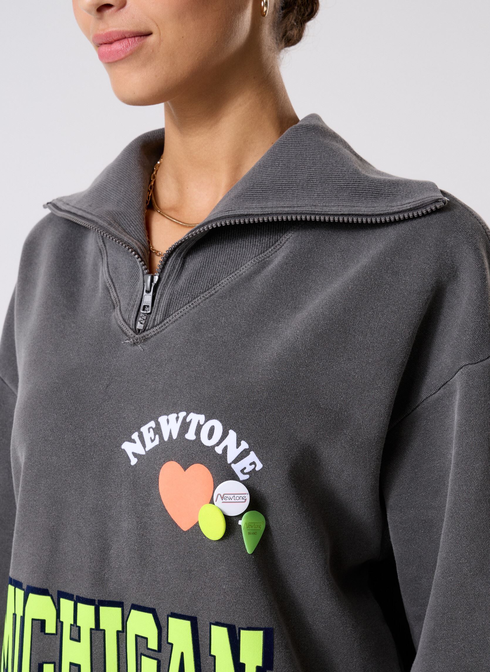 Sweatshirts SWEATSHIRT DRIVER NWTLOVE damen grau Newtone Sweatshirts SWEATSHIRT DRIVER NWTLOVE damen grau PEPPER