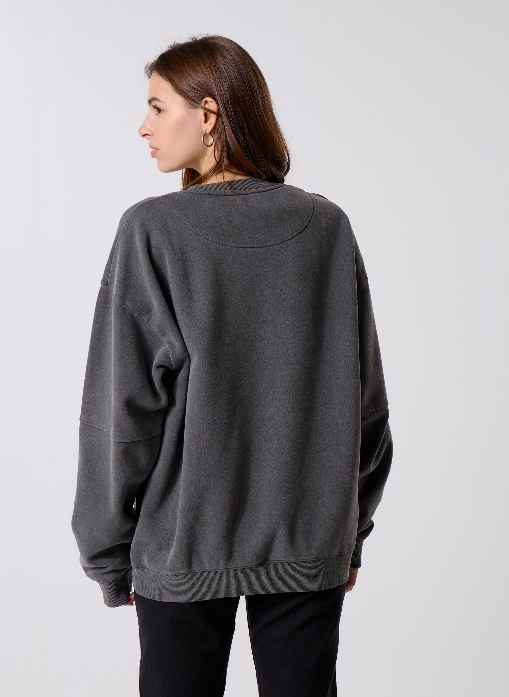 Sweatshirts SWEATSHIRT ROLLER FOLK femme gris Newtone Sweatshirts SWEATSHIRT ROLLER FOLK femme gris PEPPER