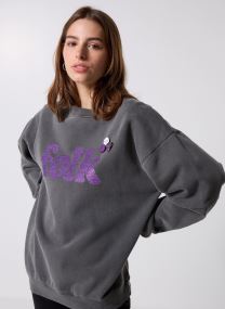 Sweatshirts SWEATSHIRT ROLLER FOLK femme gris Newtone Sweatshirts SWEATSHIRT ROLLER FOLK femme gris PEPPER