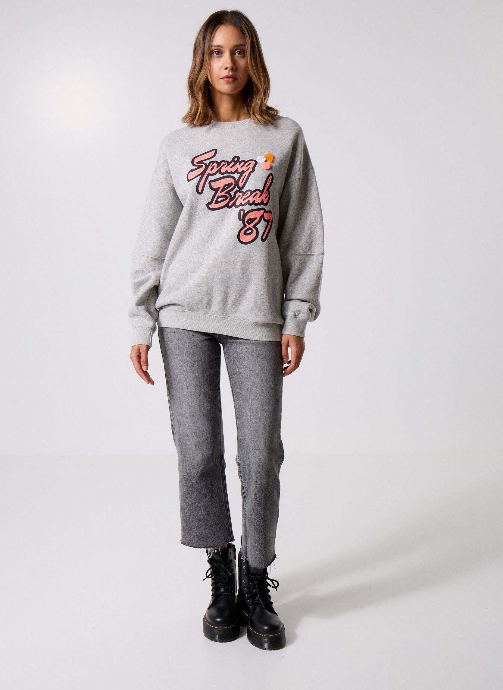 Sweater SWEATSHIRT ROLLER SPRING dames grijs Newtone Sweater SWEATSHIRT ROLLER SPRING dames grijs ELEPHANT