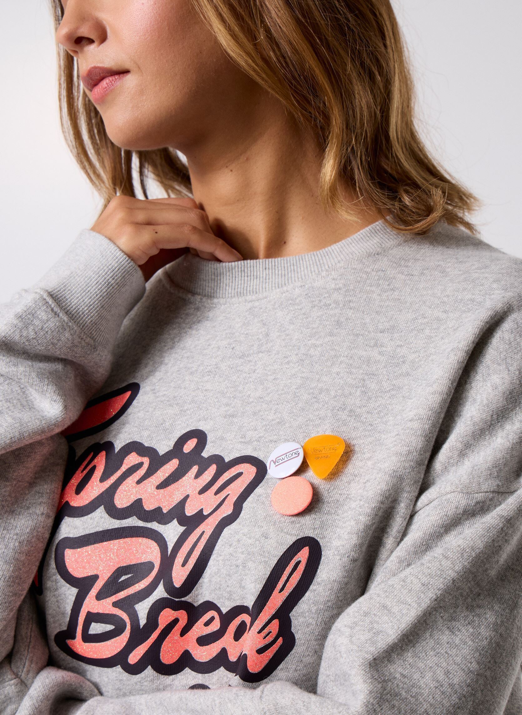 Sweater SWEATSHIRT ROLLER SPRING dames grijs Newtone Sweater SWEATSHIRT ROLLER SPRING dames grijs ELEPHANT