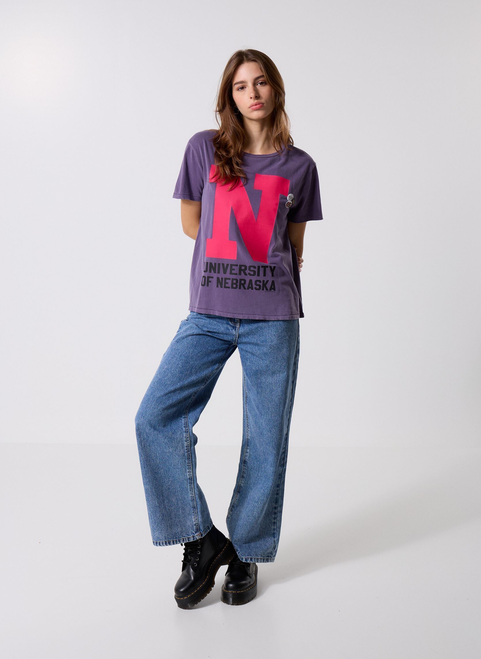 Tee-shirts manches courtes TSHIRT STARLIGHT LETTERS femme violet Newtone Tee-shirts manches courtes TSHIRT STARLIGHT LETTERS femme violet GRAPE