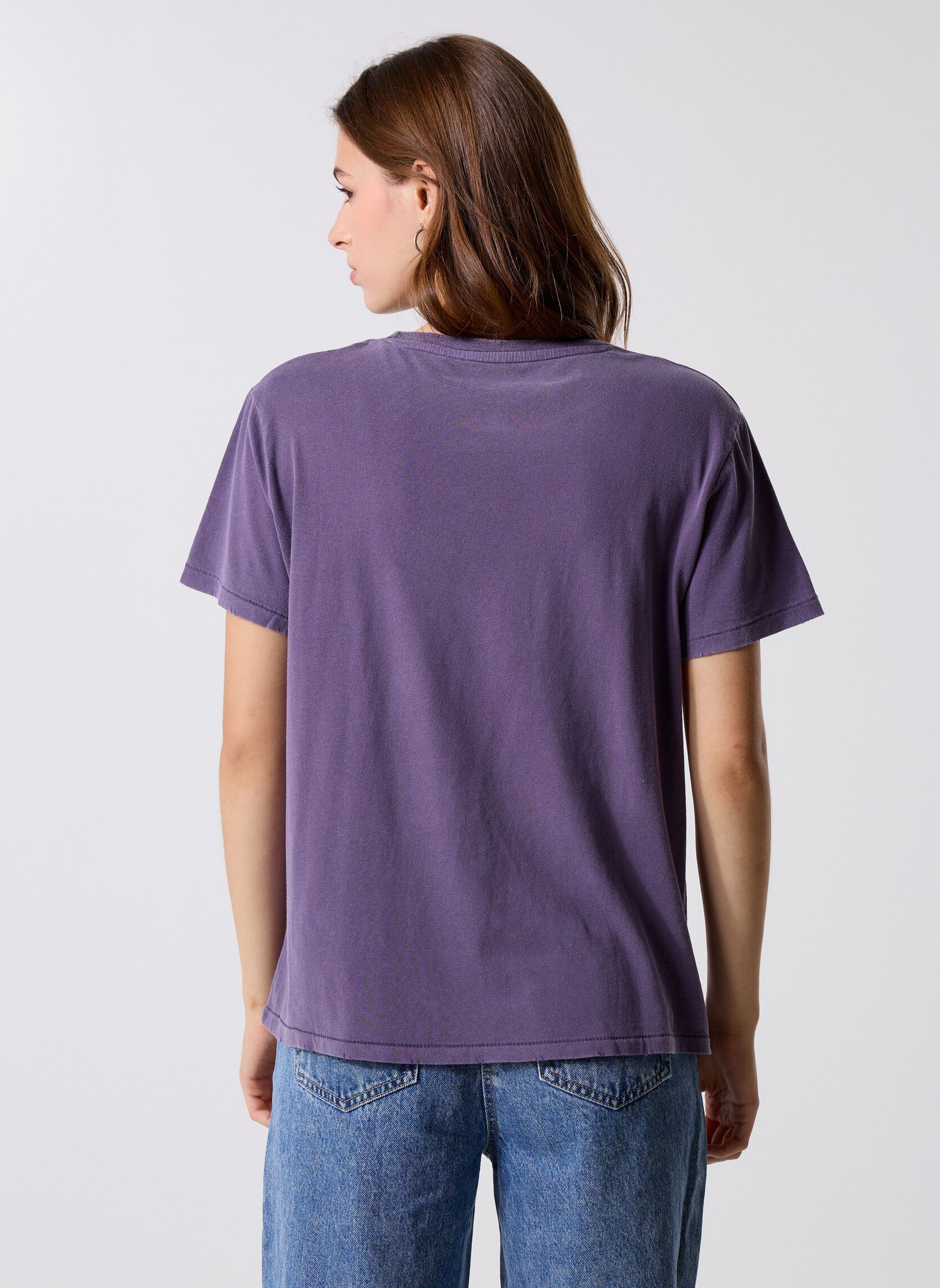 Tee-shirts manches courtes TSHIRT STARLIGHT LETTERS femme violet Newtone Tee-shirts manches courtes TSHIRT STARLIGHT LETTERS femme violet GRAPE