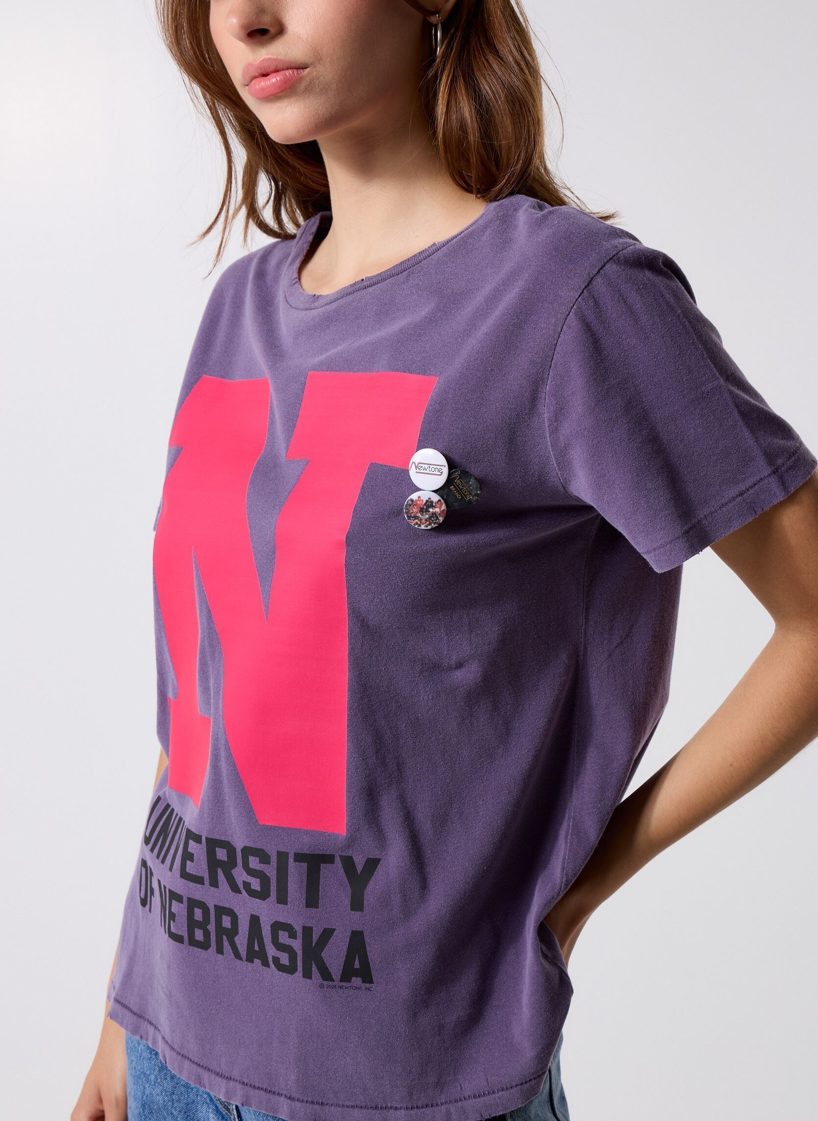 Tee-shirts manches courtes TSHIRT STARLIGHT LETTERS femme violet Newtone Tee-shirts manches courtes TSHIRT STARLIGHT LETTERS femme violet GRAPE