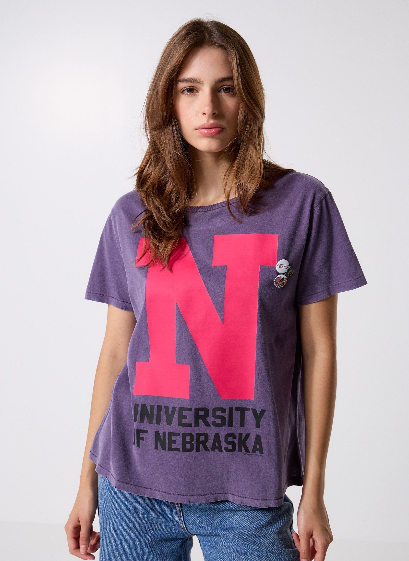 Tee-shirts manches courtes TSHIRT STARLIGHT LETTERS femme violet Newtone Tee-shirts manches courtes TSHIRT STARLIGHT LETTERS femme violet GRAPE