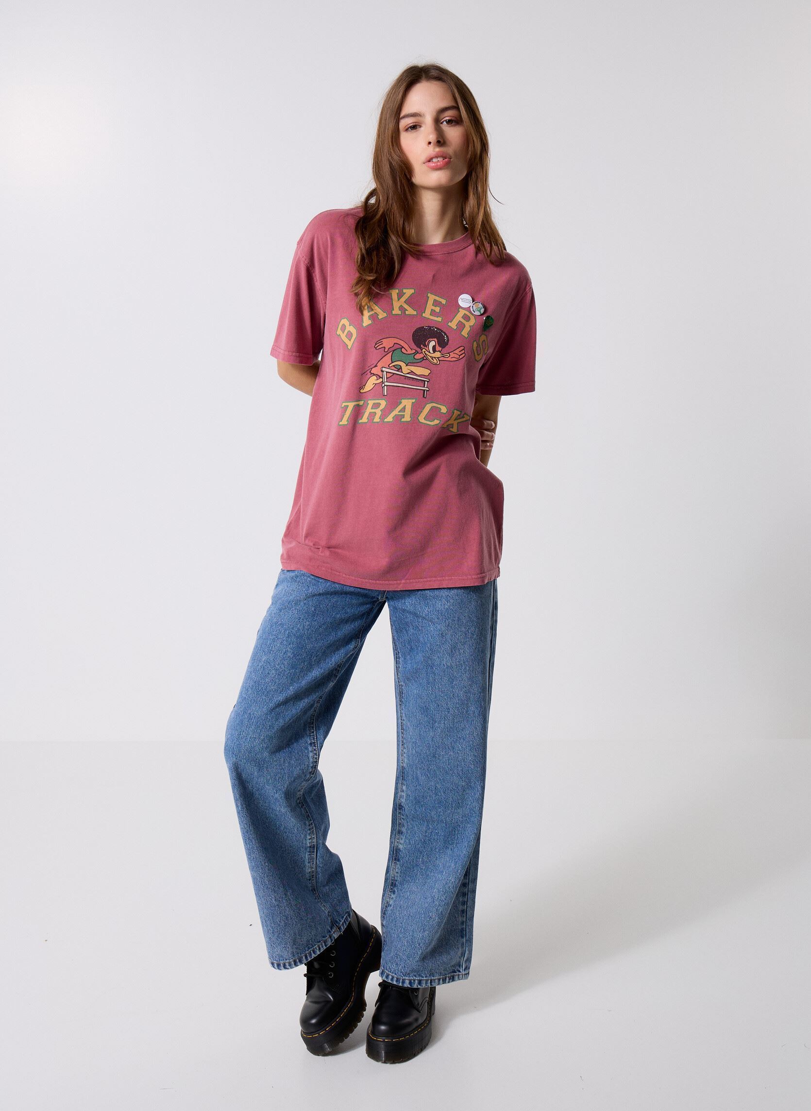 Kurzarm-T-Shirts TSHIRT TRUCKER BAKERS damen weiß Newtone Kurzarm-T-Shirts TSHIRT TRUCKER BAKERS damen weiß BRICK