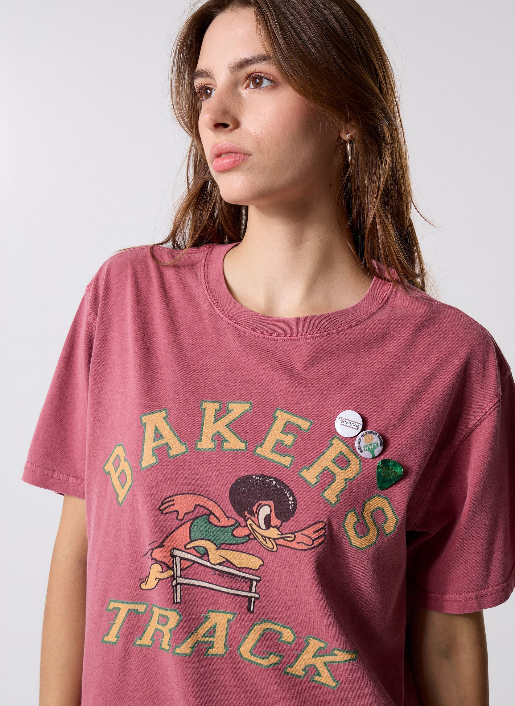 Kurzarm-T-Shirts TSHIRT TRUCKER BAKERS damen weiß Newtone Kurzarm-T-Shirts TSHIRT TRUCKER BAKERS damen weiß BRICK