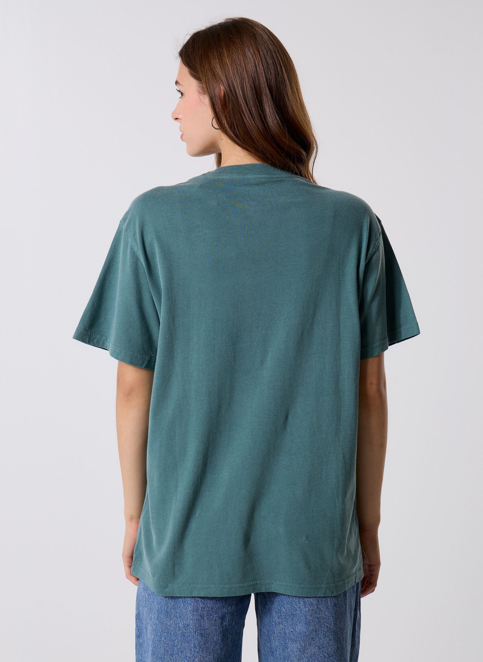 Tee-shirts manches courtes TSHIRT TRUCKER FOLK femme vert Newtone Tee-shirts manches courtes TSHIRT TRUCKER FOLK femme vert FOREST