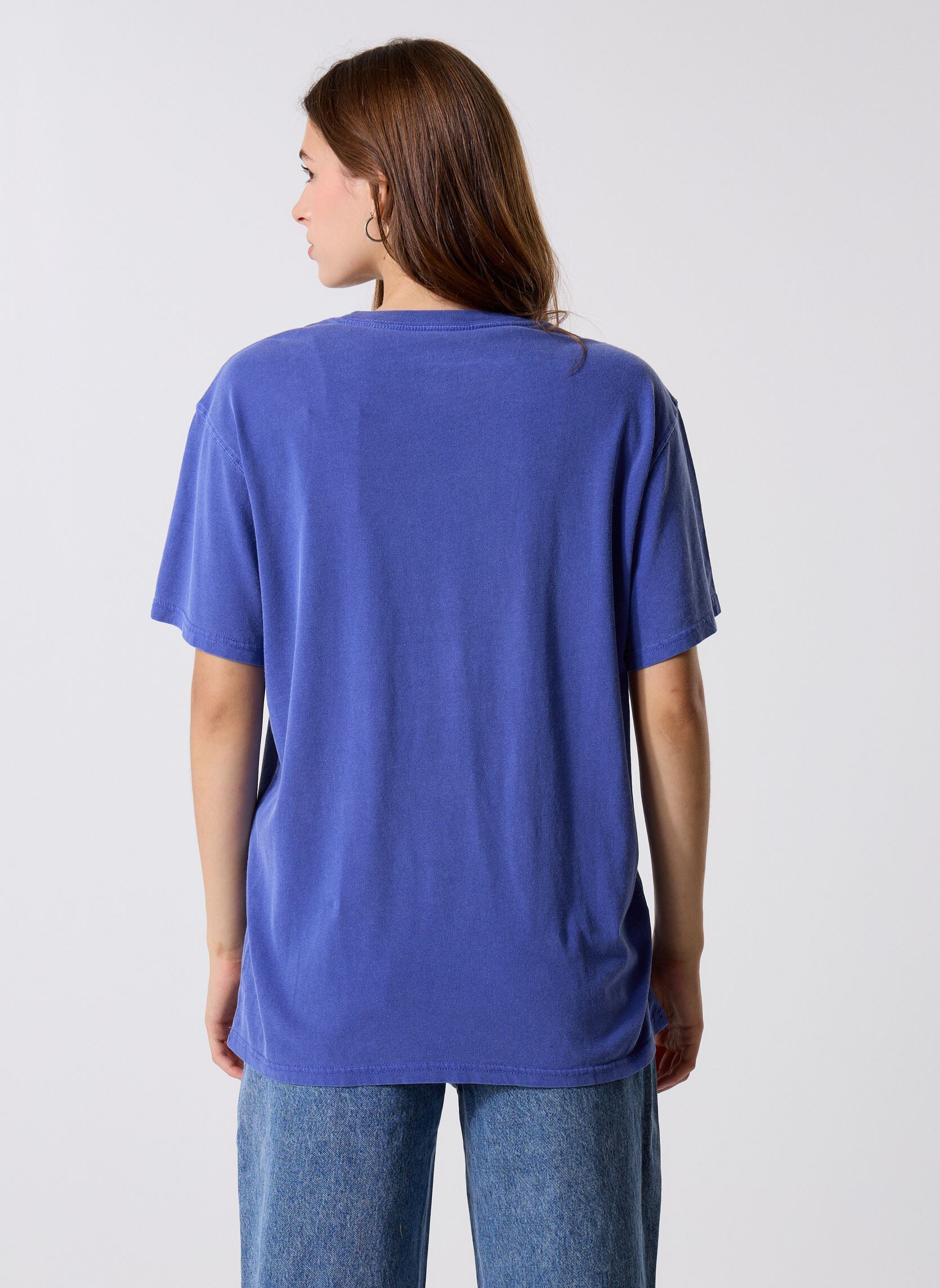 Kurzarm-T-Shirts TSHIRT TRUCKER NWTLOVE damen blau Newtone Kurzarm-T-Shirts TSHIRT TRUCKER NWTLOVE damen blau FLOBLUE