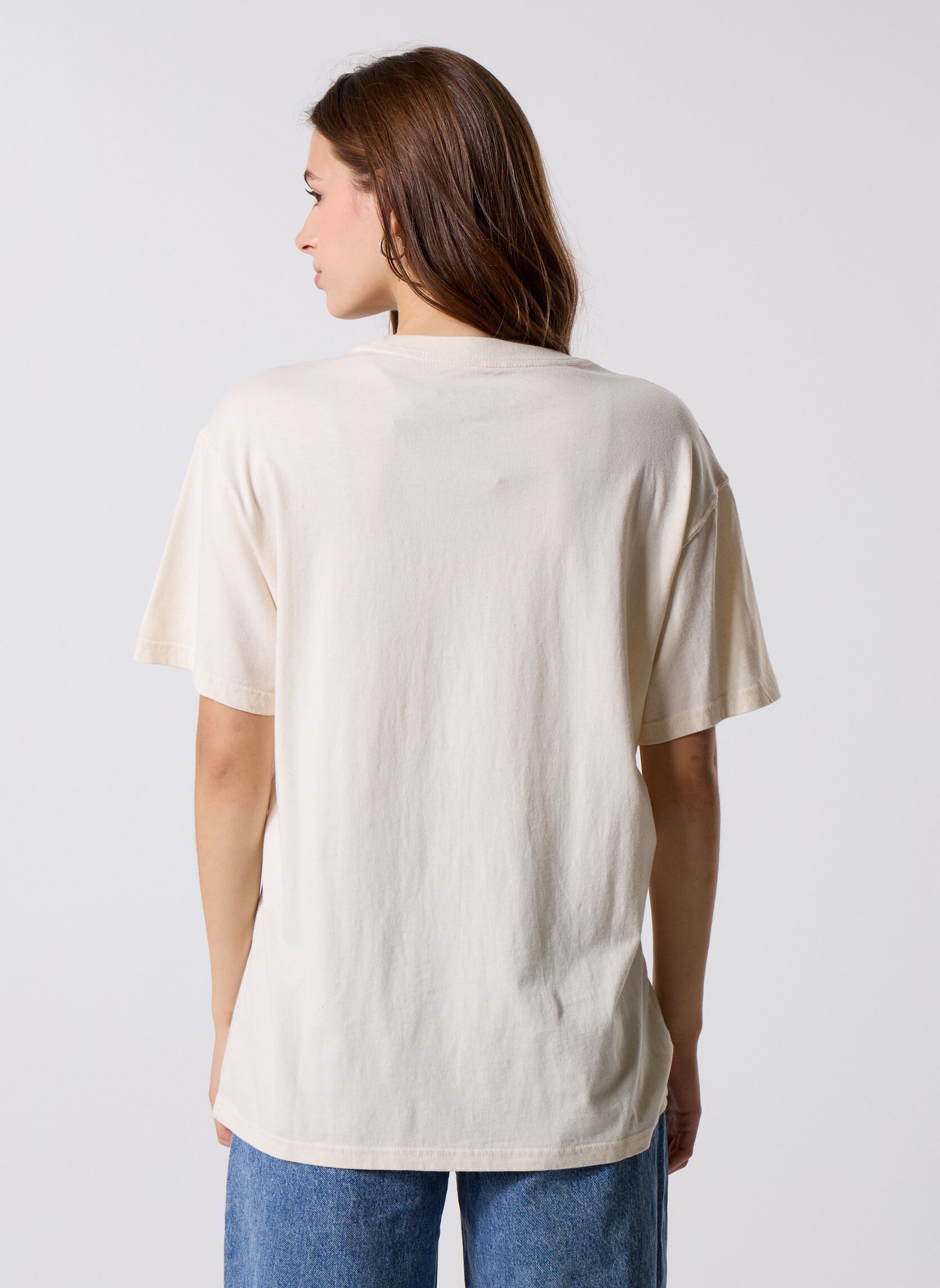 Tee-shirts manches courtes TSHIRT TRUCKER SONG femme blanc Newtone Tee-shirts manches courtes TSHIRT TRUCKER SONG femme blanc NATURAL
