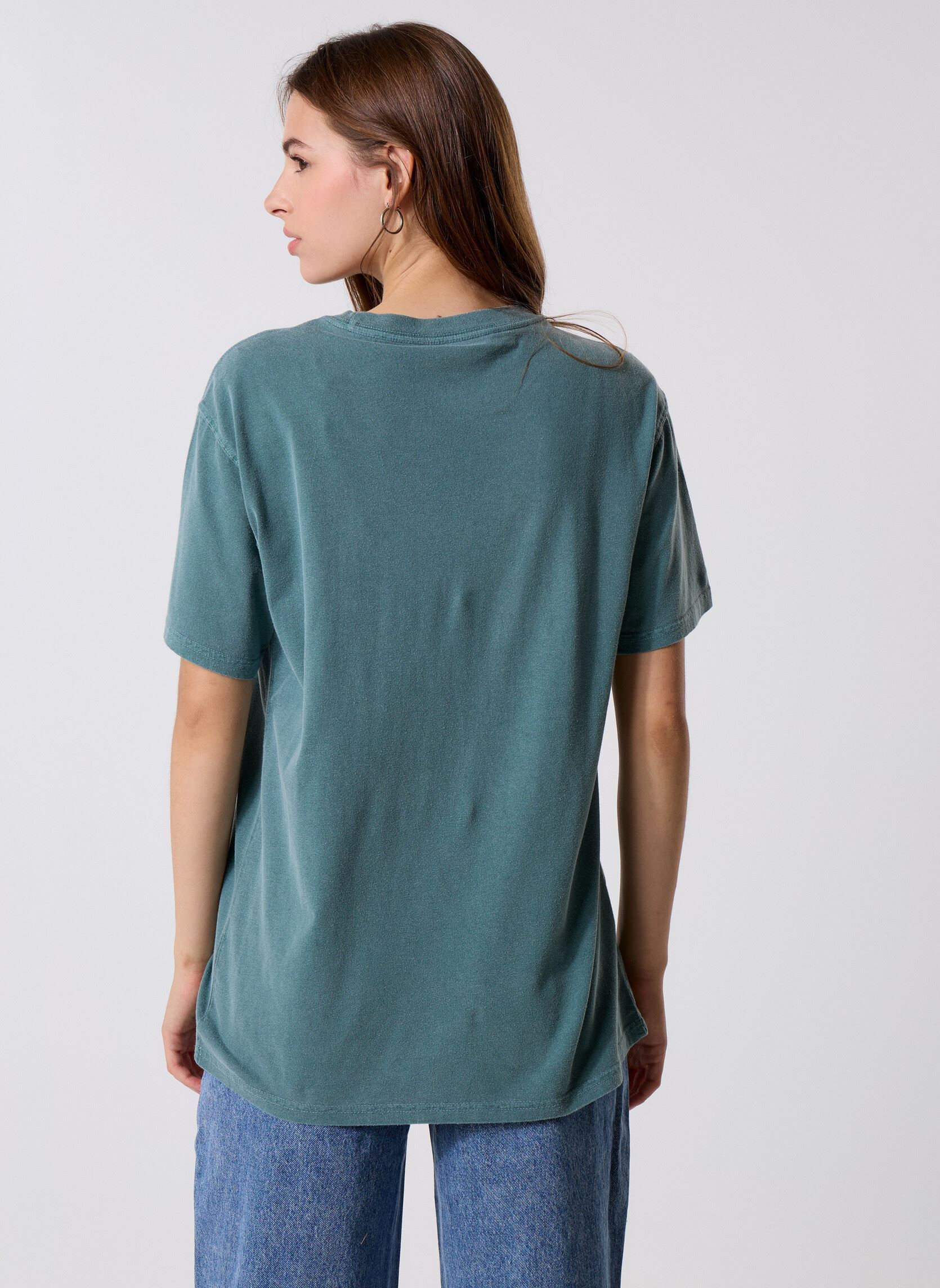 Tee-shirts manches courtes TSHIRT TRUCKER TONES femme vert Newtone Tee-shirts manches courtes TSHIRT TRUCKER TONES femme vert FOREST