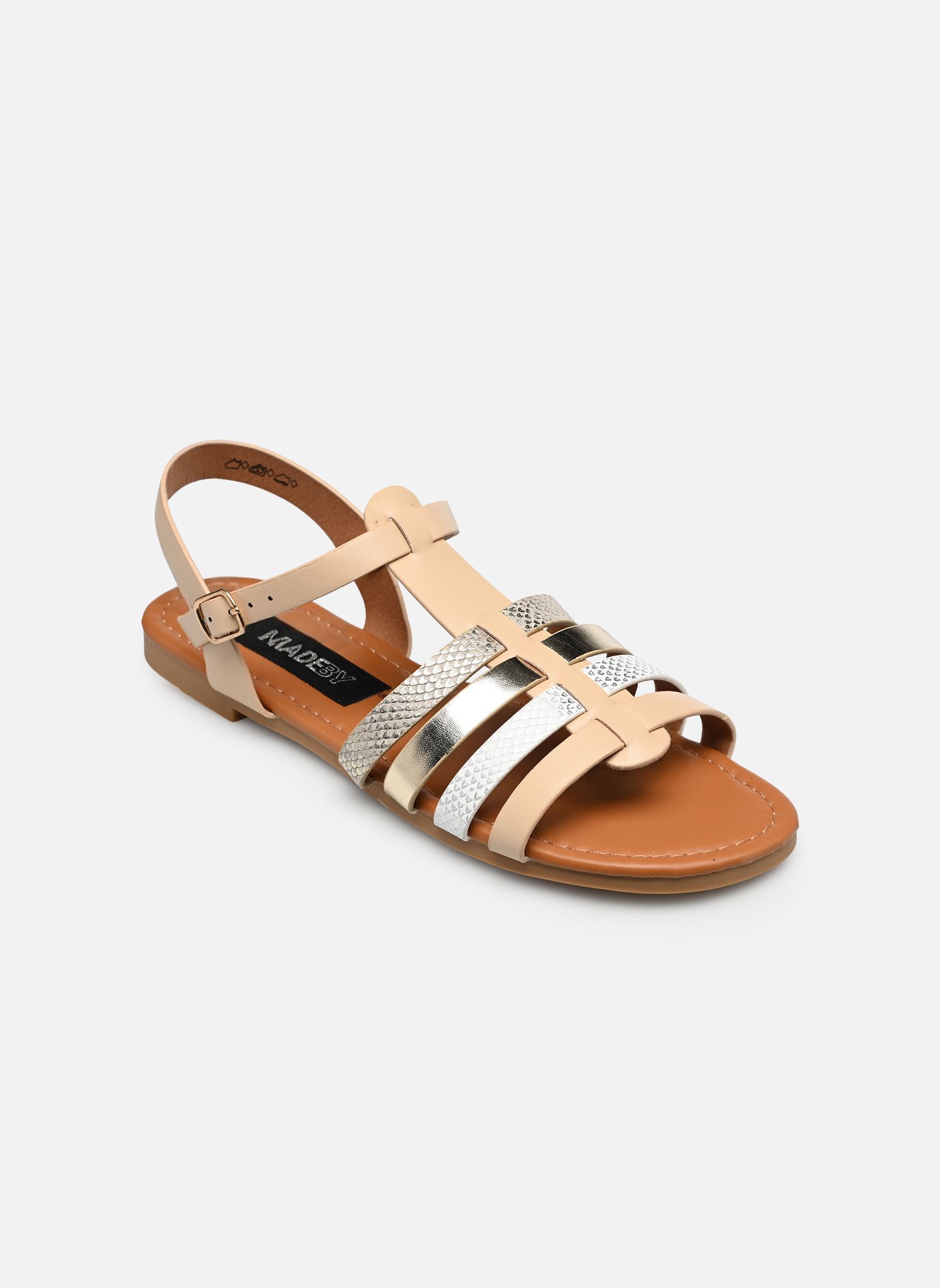 Sandales plates Sandale THOFI femme beige MADE BY Sandales plates Sandale THOFI femme beige BEIGE CLAIR
