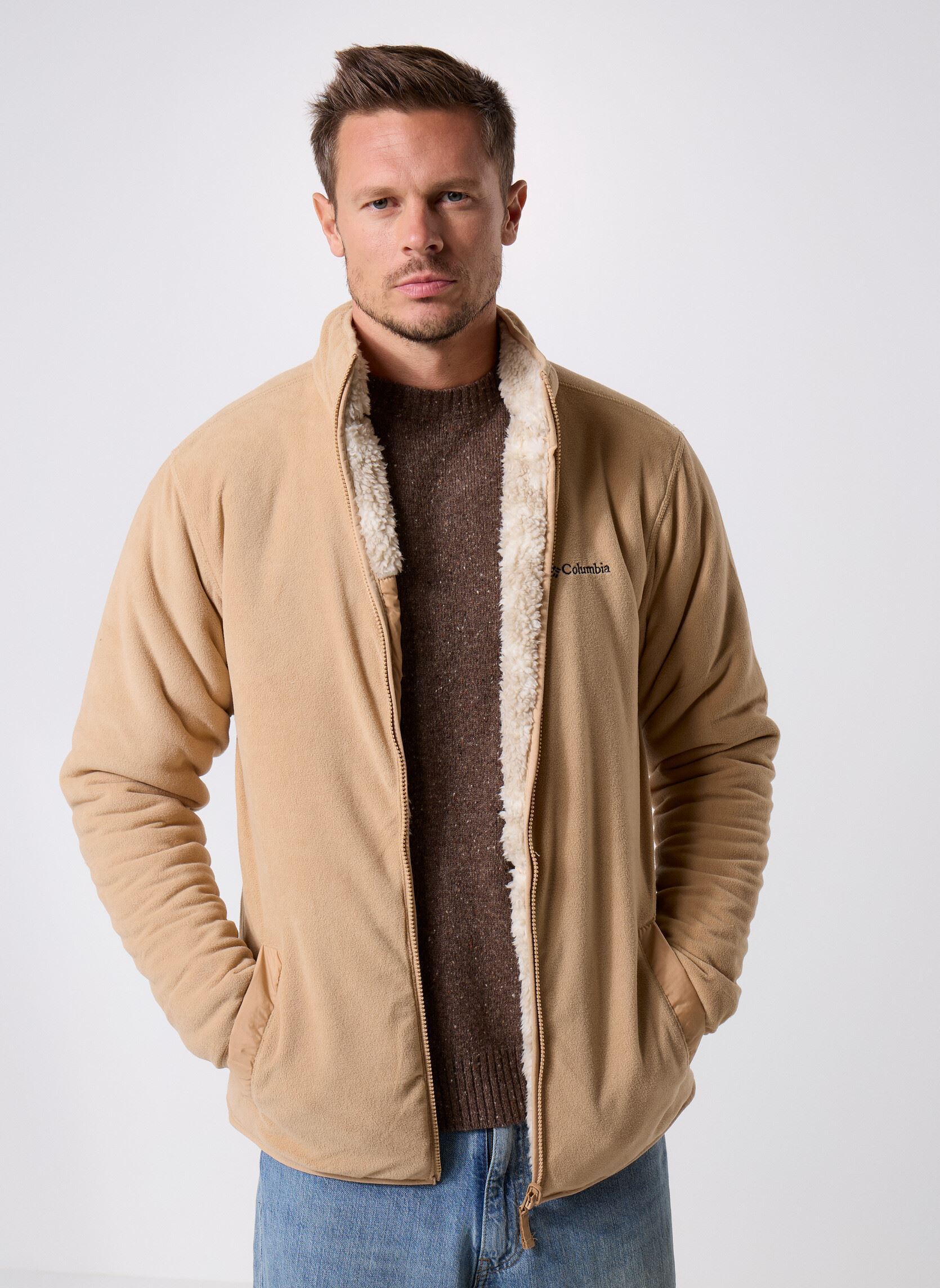 Fleece truien Winter Pass Reversible Fleece heren grijs Columbia Fleece truien Winter Pass Reversible Fleece heren grijs CANOE, DARK STONE, PEAKED TONA