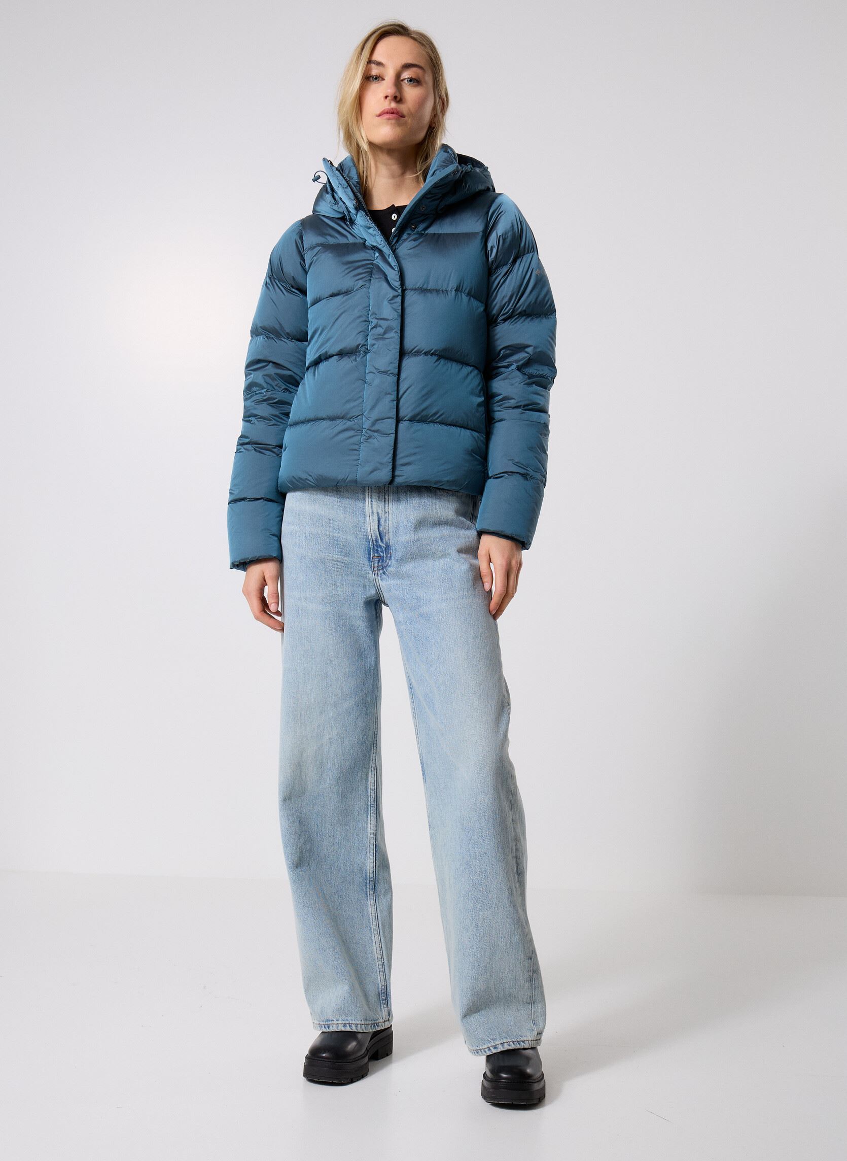 Doudounes Amaze Puff Hooded Jacket femme bleu Columbia Doudounes Amaze Puff Hooded Jacket femme bleu EVERBLUE HIGH SHINE