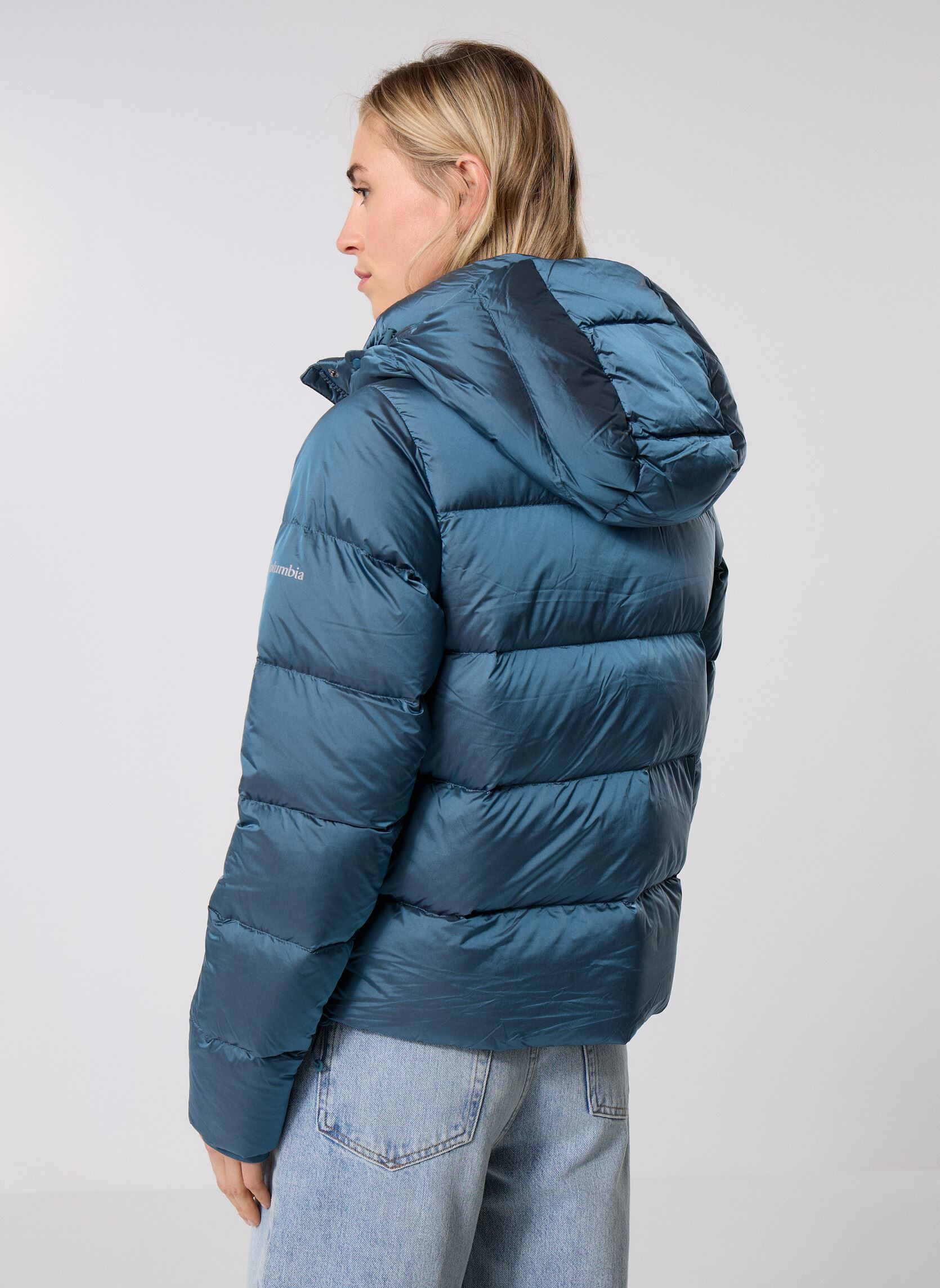 Doudounes Amaze Puff Hooded Jacket femme bleu Columbia Doudounes Amaze Puff Hooded Jacket femme bleu EVERBLUE HIGH SHINE
