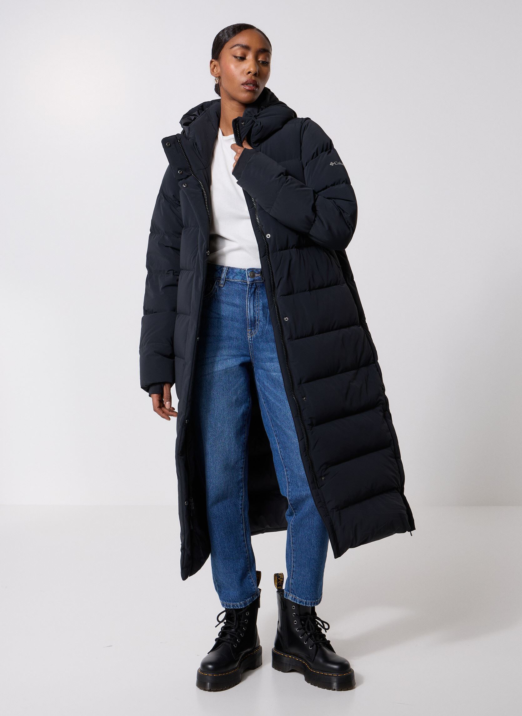 Doudounes Amaze Puff Long Hooded Jacket femme noir Columbia Doudounes Amaze Puff Long Hooded Jacket femme noir BLACK