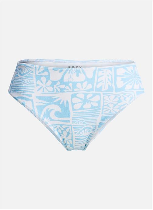 Roxy Bas de maillot culotte Flowers Wave Mid Waist Mod femme bleu