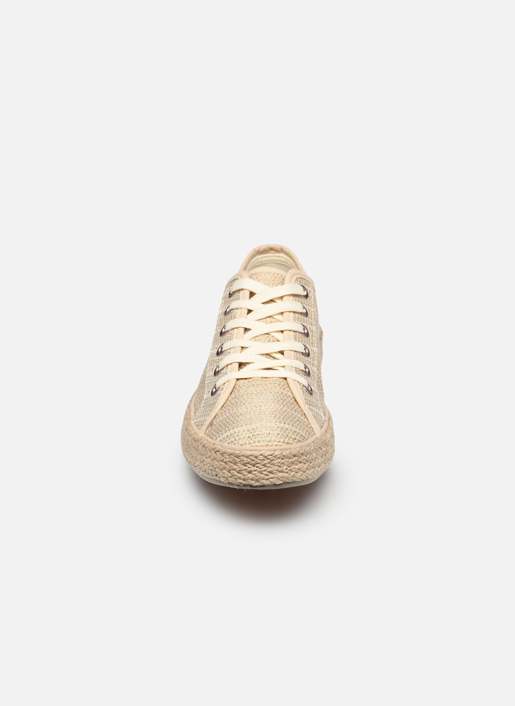 Platte espadrilles THESPA dames goud en brons MADE BY Platte espadrilles THESPA dames goud en brons DORÉ