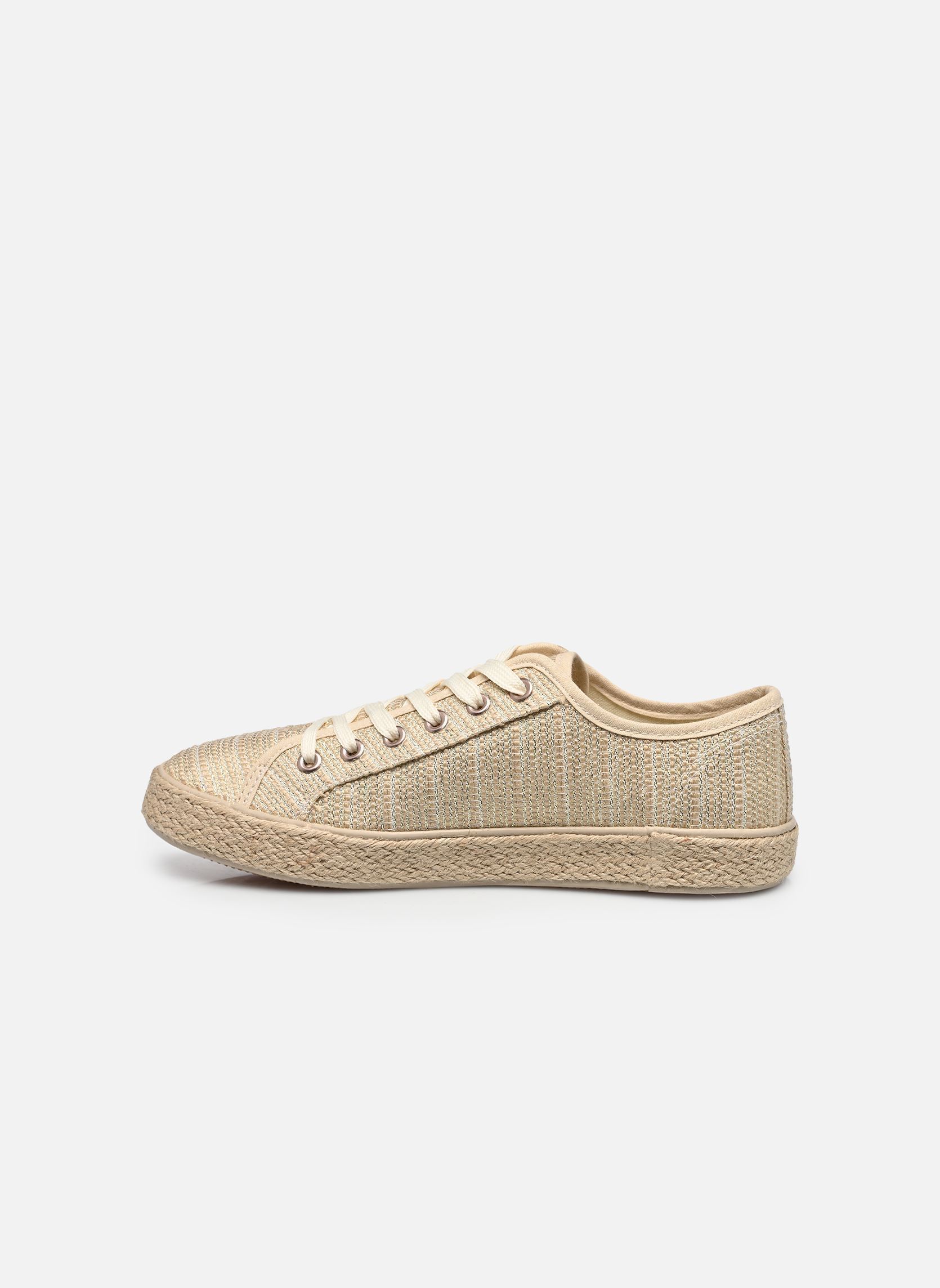 Platte espadrilles THESPA dames goud en brons MADE BY Platte espadrilles THESPA dames goud en brons DORÉ