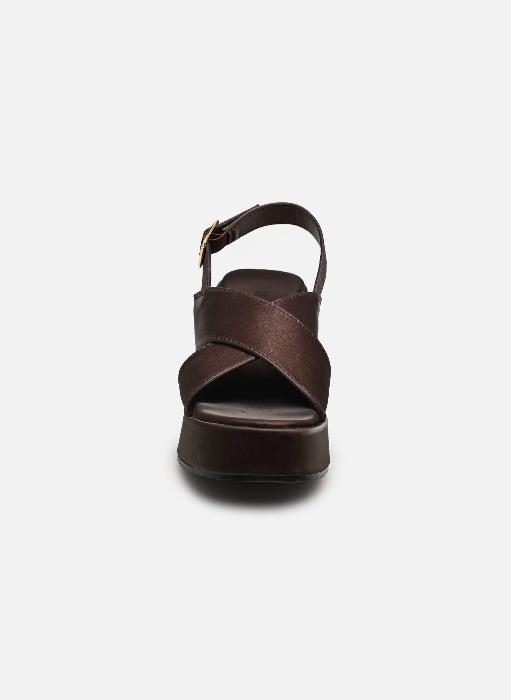 Sandales compensées et plateformes THBLOC femme marron MADE BY Sandales compensées et plateformes THBLOC femme marron MARRON FONCÉ