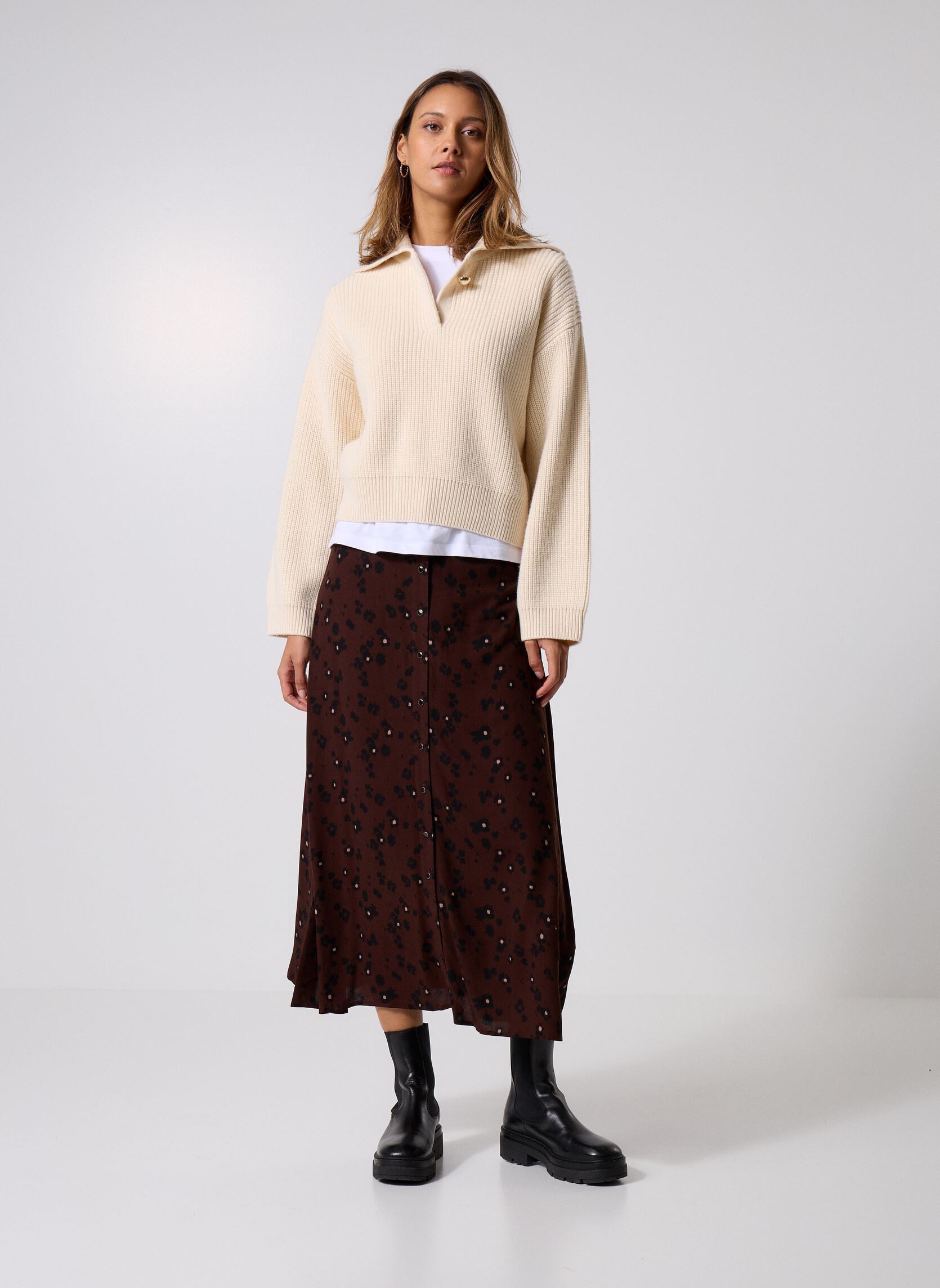 Pullover Domino damen weiß Des Petits Hauts Pullover Domino damen weiß Creme