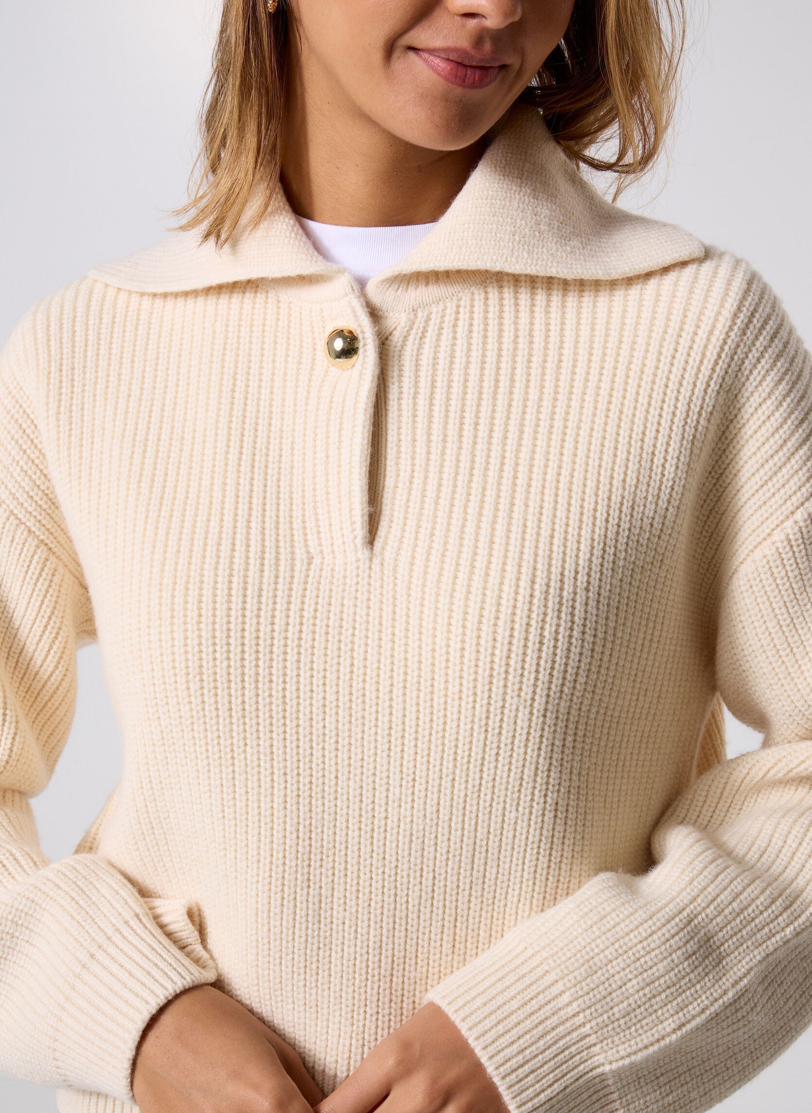 Pullover Domino damen weiß Des Petits Hauts Pullover Domino damen weiß Creme