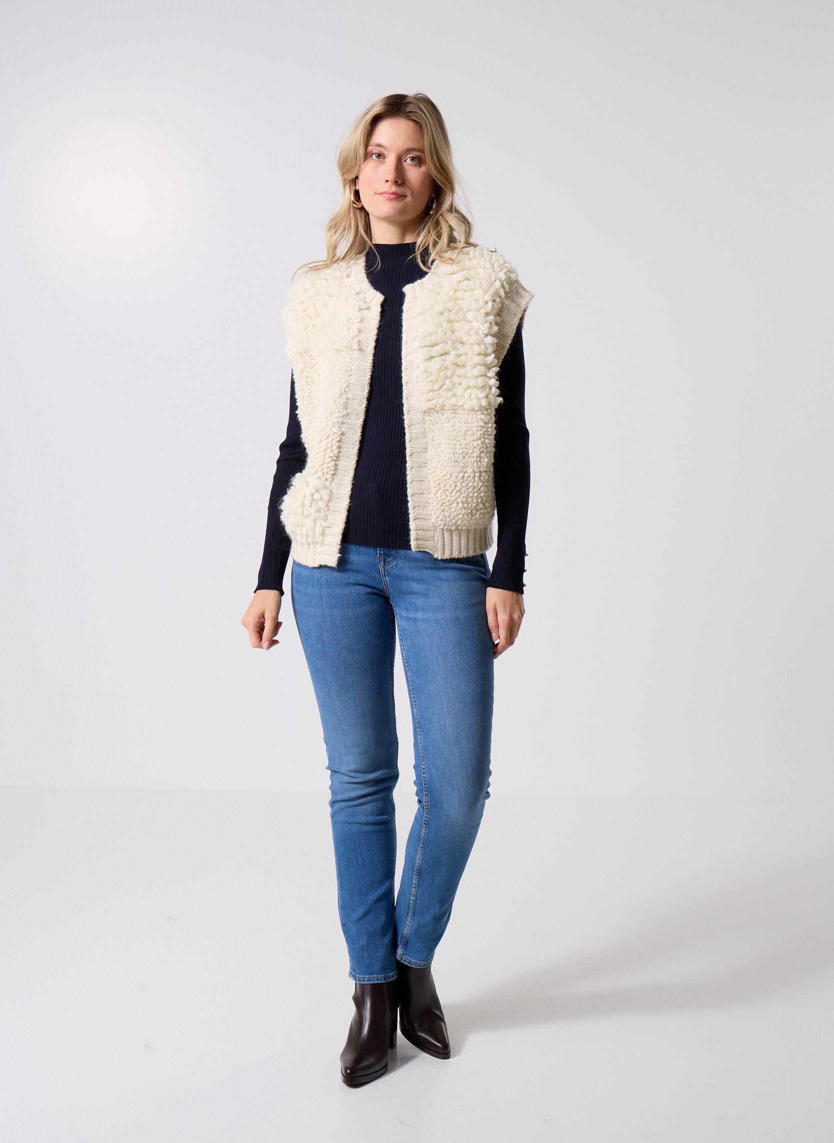Vesten Bongo dames wit Des Petits Hauts Vesten Bongo dames wit Creme