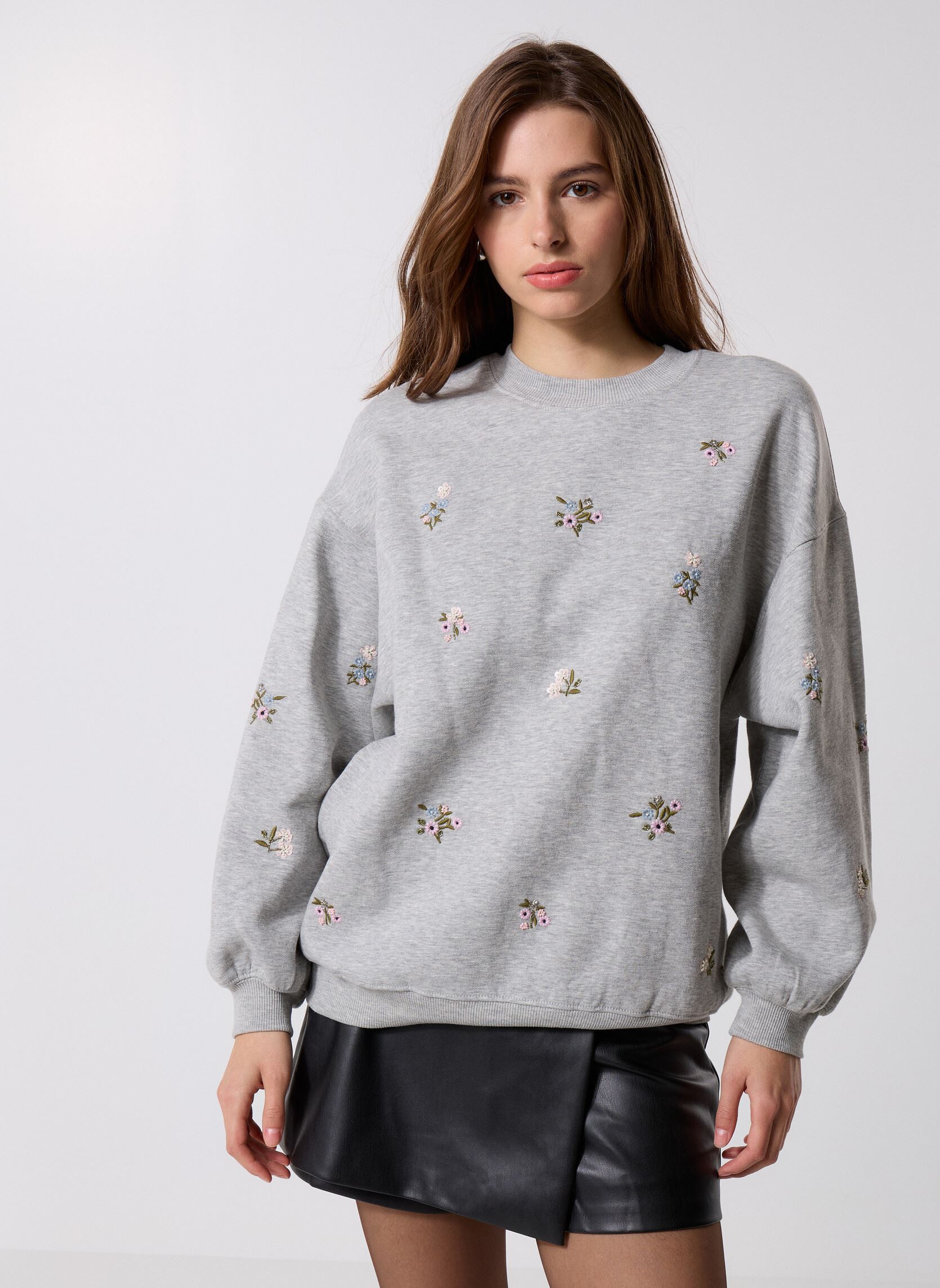 Sweater Joya dames grijs Des Petits Hauts Sweater Joya dames grijs Gris Chine