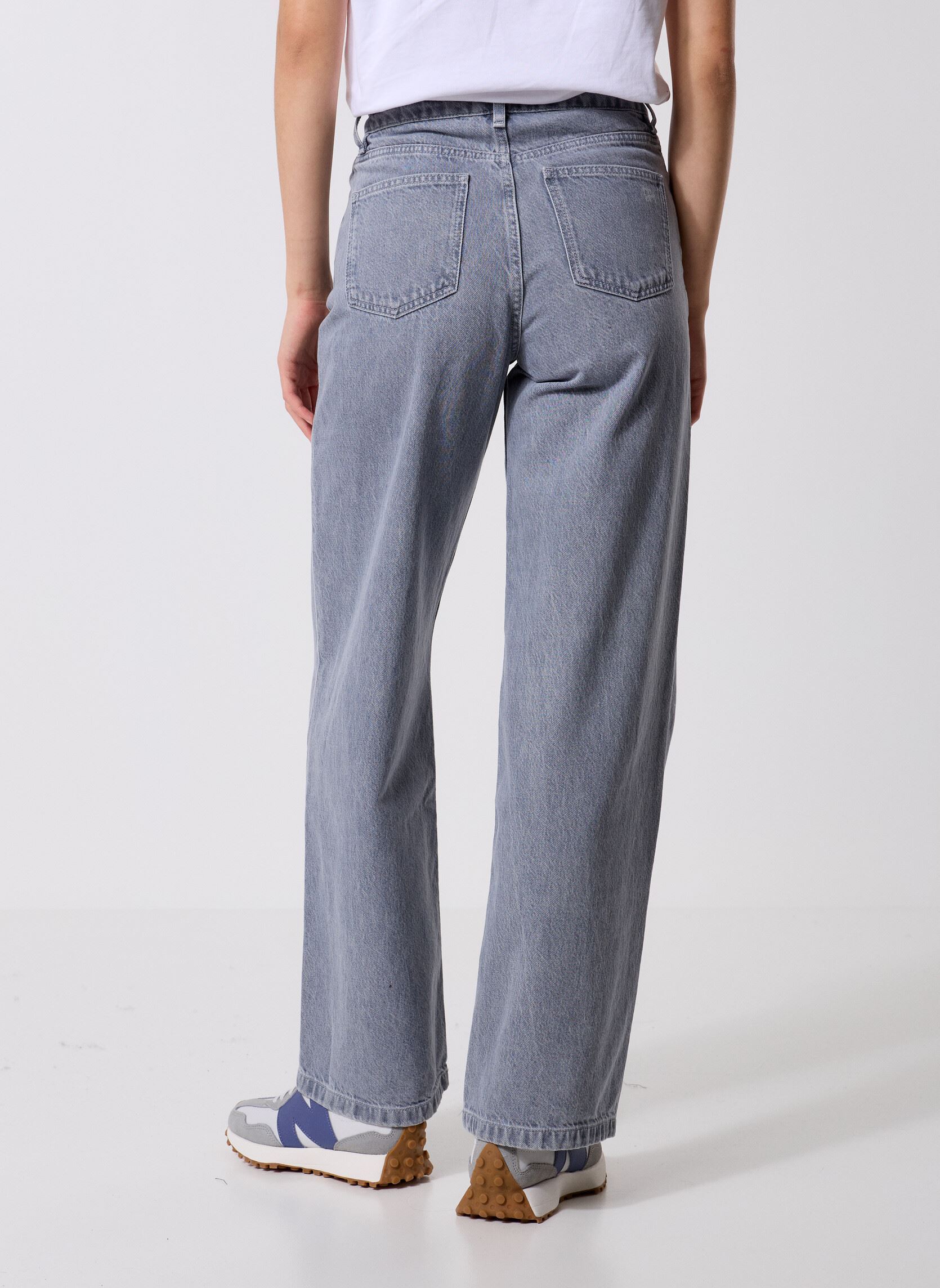 Wijde broeken Louela1 dames grijs Des Petits Hauts Wijde broeken Louela1 dames grijs Grey