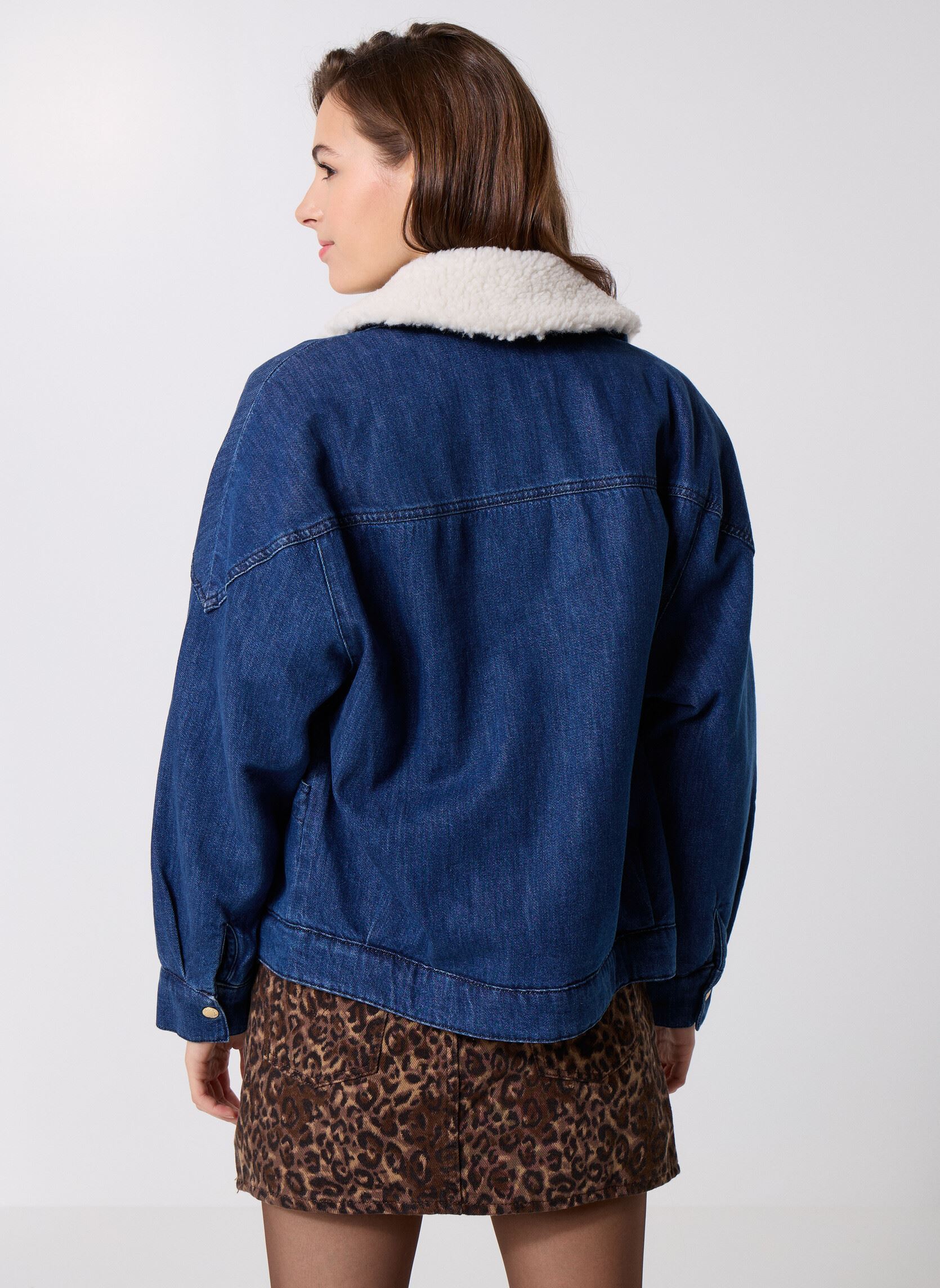 Vestes en jean Louvi femme bleu Des Petits Hauts Vestes en jean Louvi femme bleu Indigo