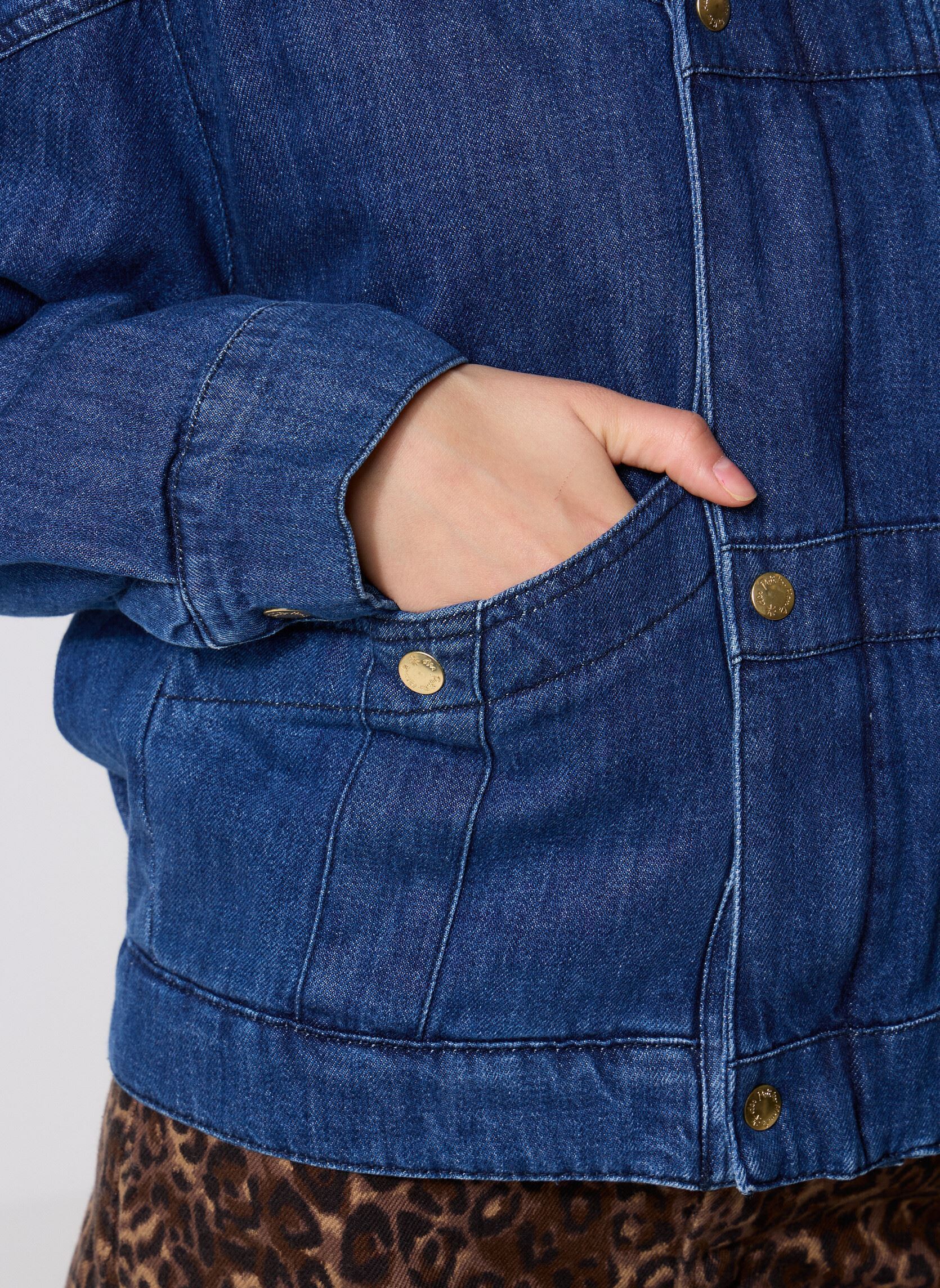 Vestes en jean Louvi femme bleu Des Petits Hauts Vestes en jean Louvi femme bleu Indigo