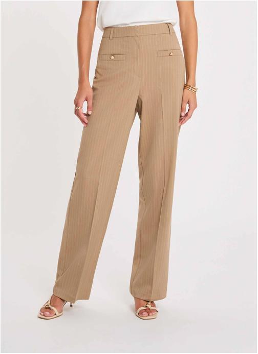 Morgan Pantalons droit 252-PLOUI.F femme marron