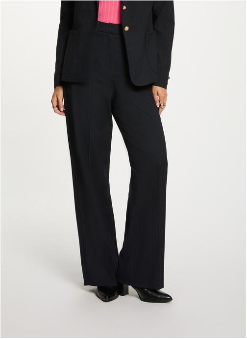 Morgan Pantalons droit 252-PLOUI.F femme bleu