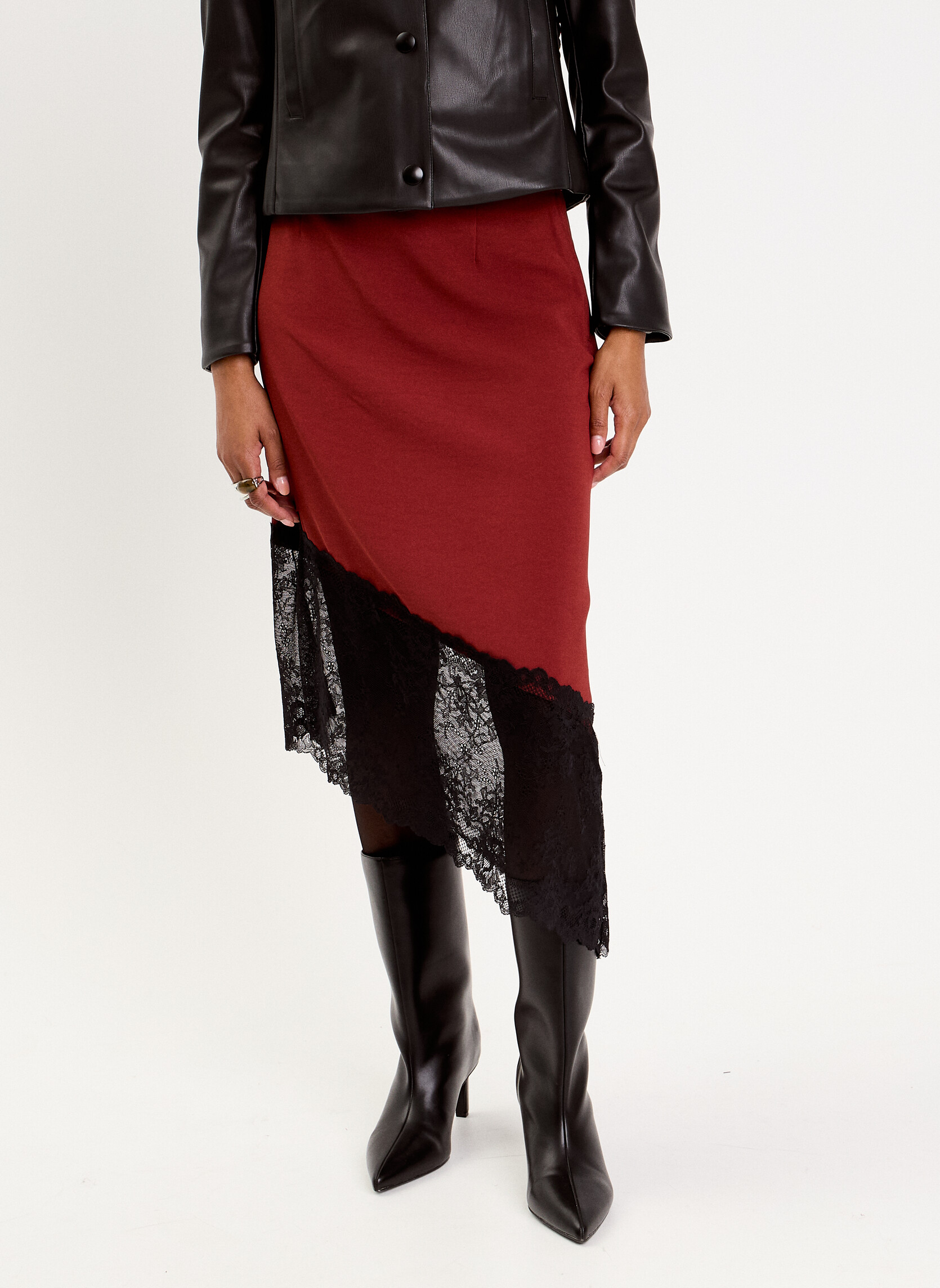 Jupes mi-longues JUCOLLADENT femme bordeaux Cache Cache Jupes mi-longues JUCOLLADENT femme bordeaux Bordeaux