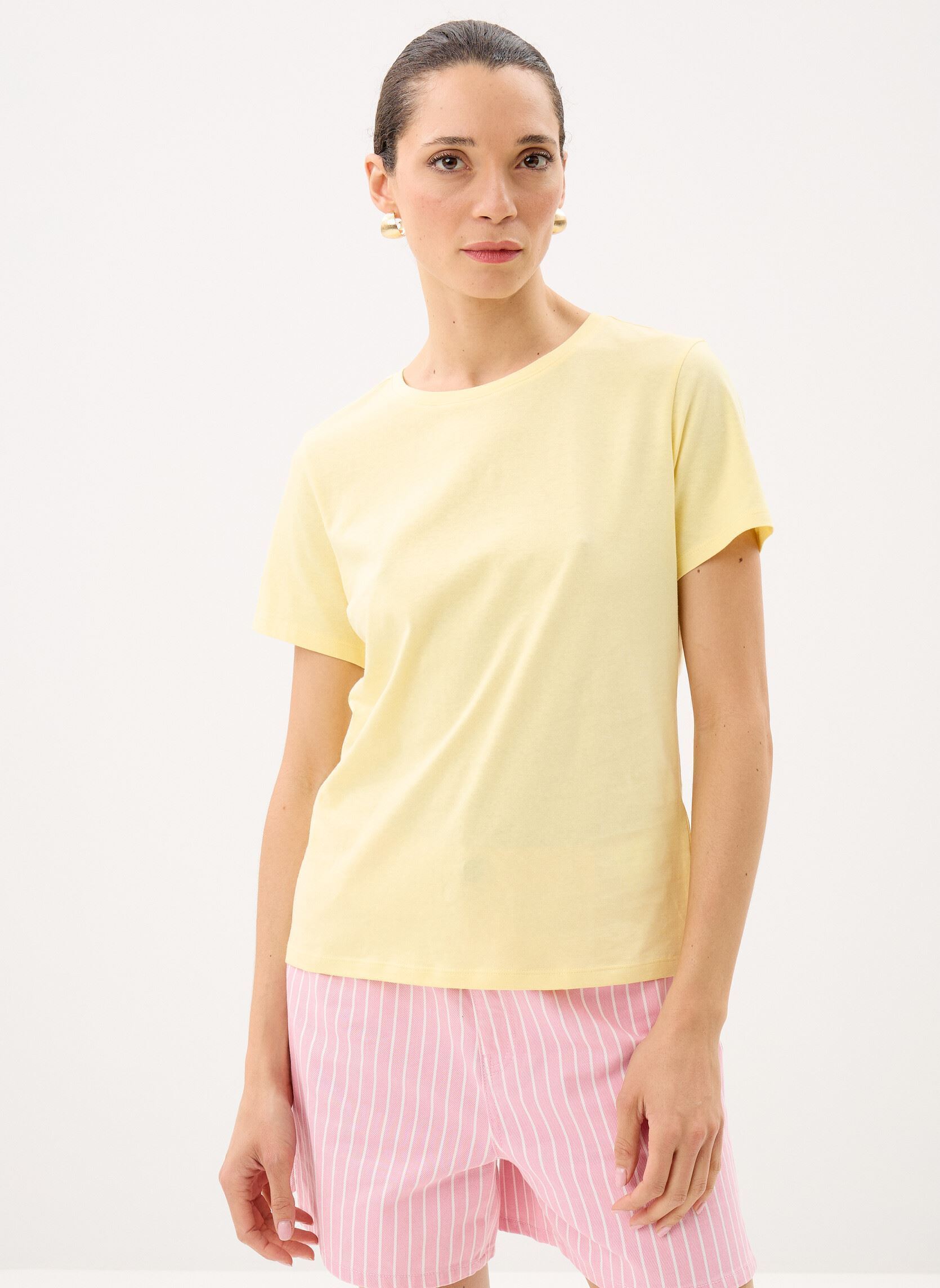 T-shirts met korte mouwen CARINE2 dames geel Georgia Rose T-shirts met korte mouwen CARINE2 dames geel LEMON MERINGUE